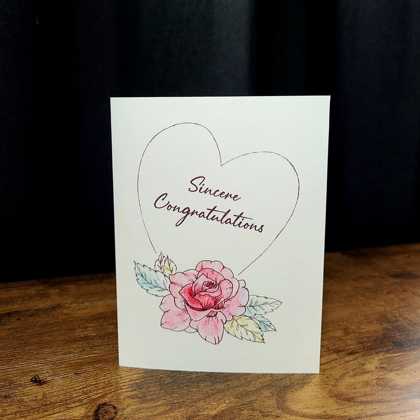 Sincere congratulations, Congratulatory card, Well done card, Graduation card, New house card, New job card, Rose card, Pretty card