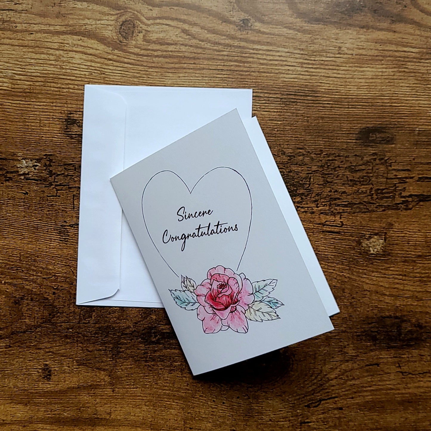 Sincere congratulations, Congratulatory card, Well done card, Graduation card, New house card, New job card, Rose card, Pretty card