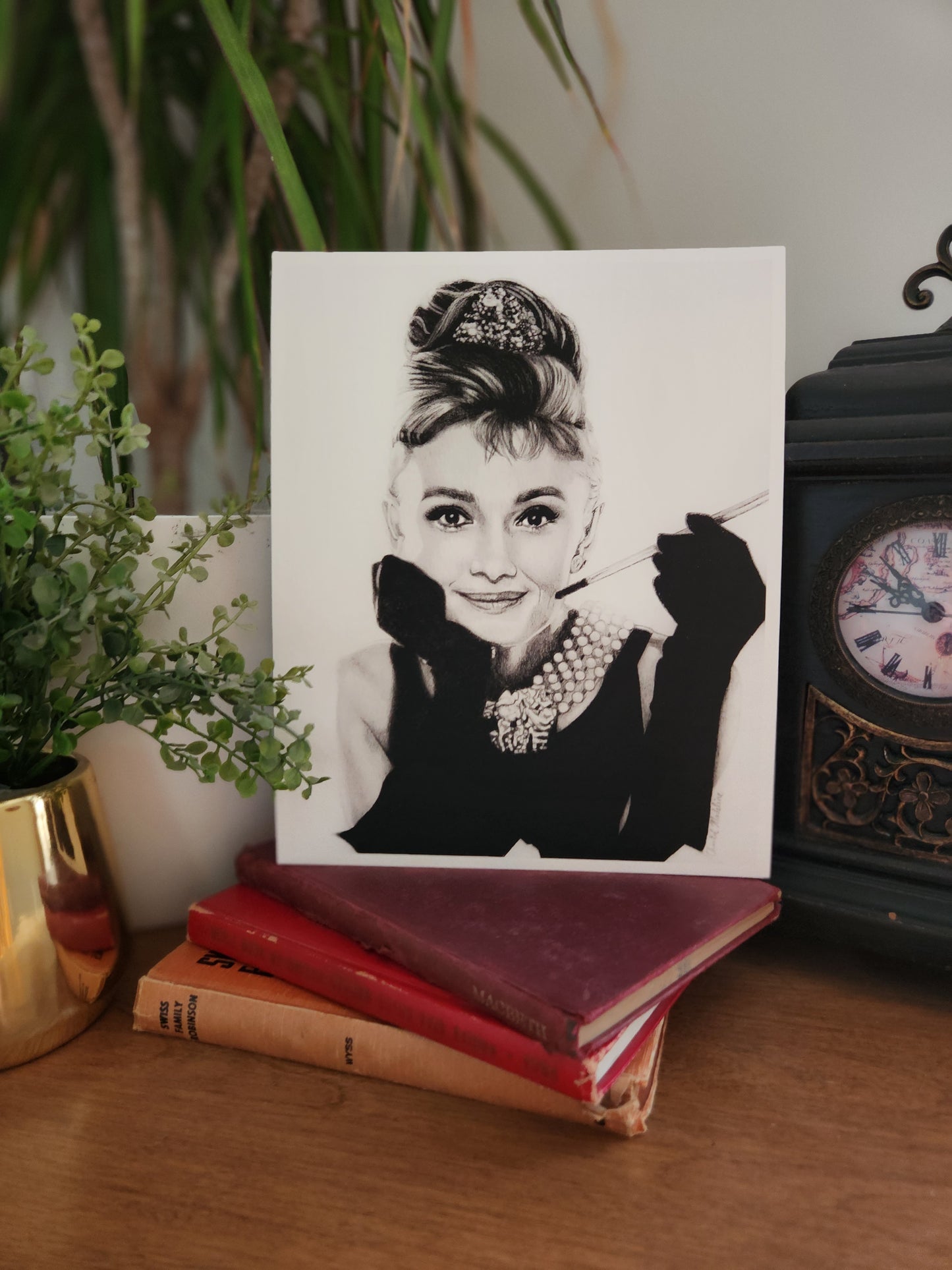 Audrey Hepburn fine art print, Breakfast at Tiffany's home decor