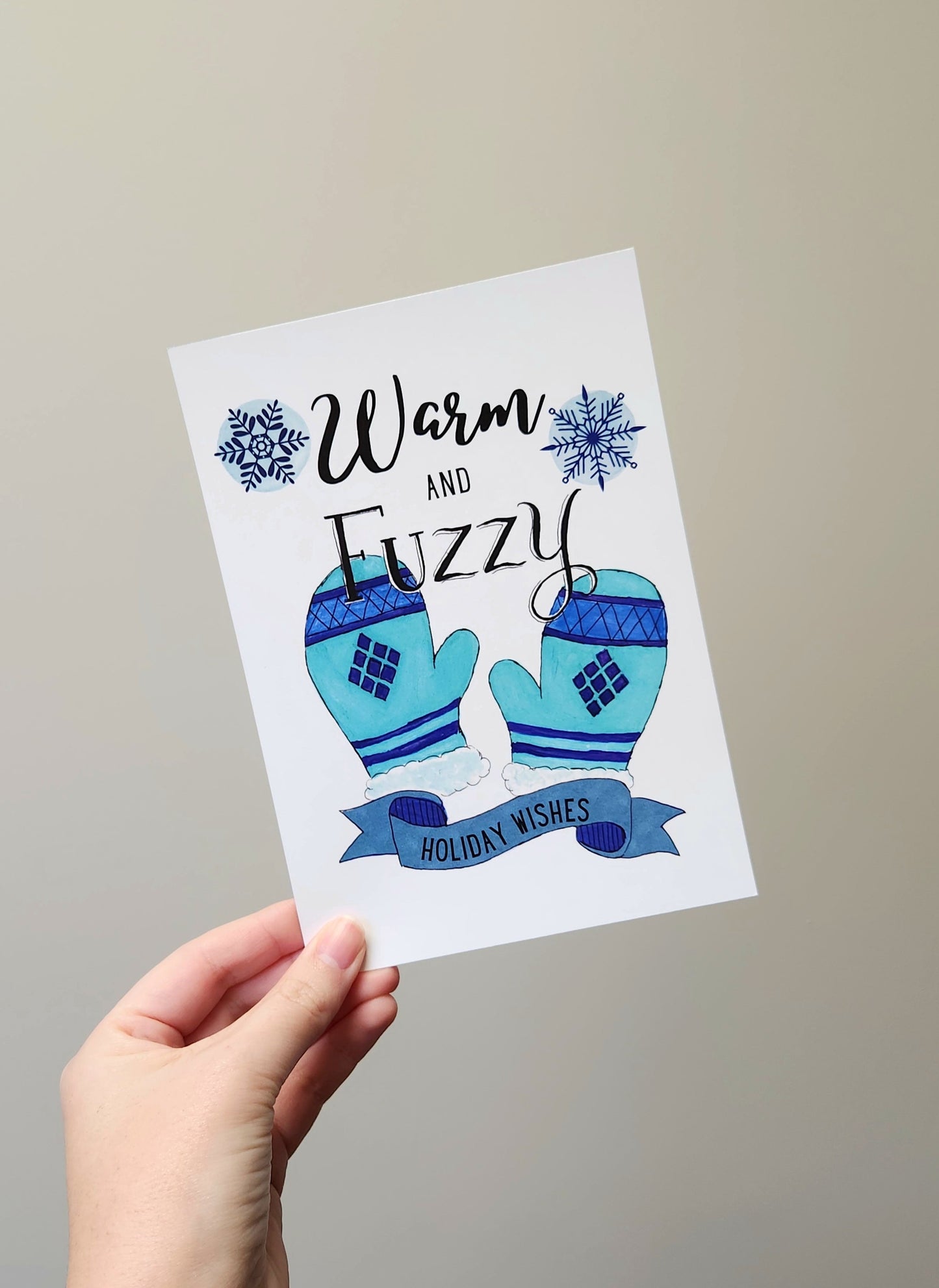 Warm and fuzzy Holiday wishes, Comfy mittens Christmas decor, Cozy Holiday decor, Warmest wishes, Cute Christmas art, Baby its cold outside