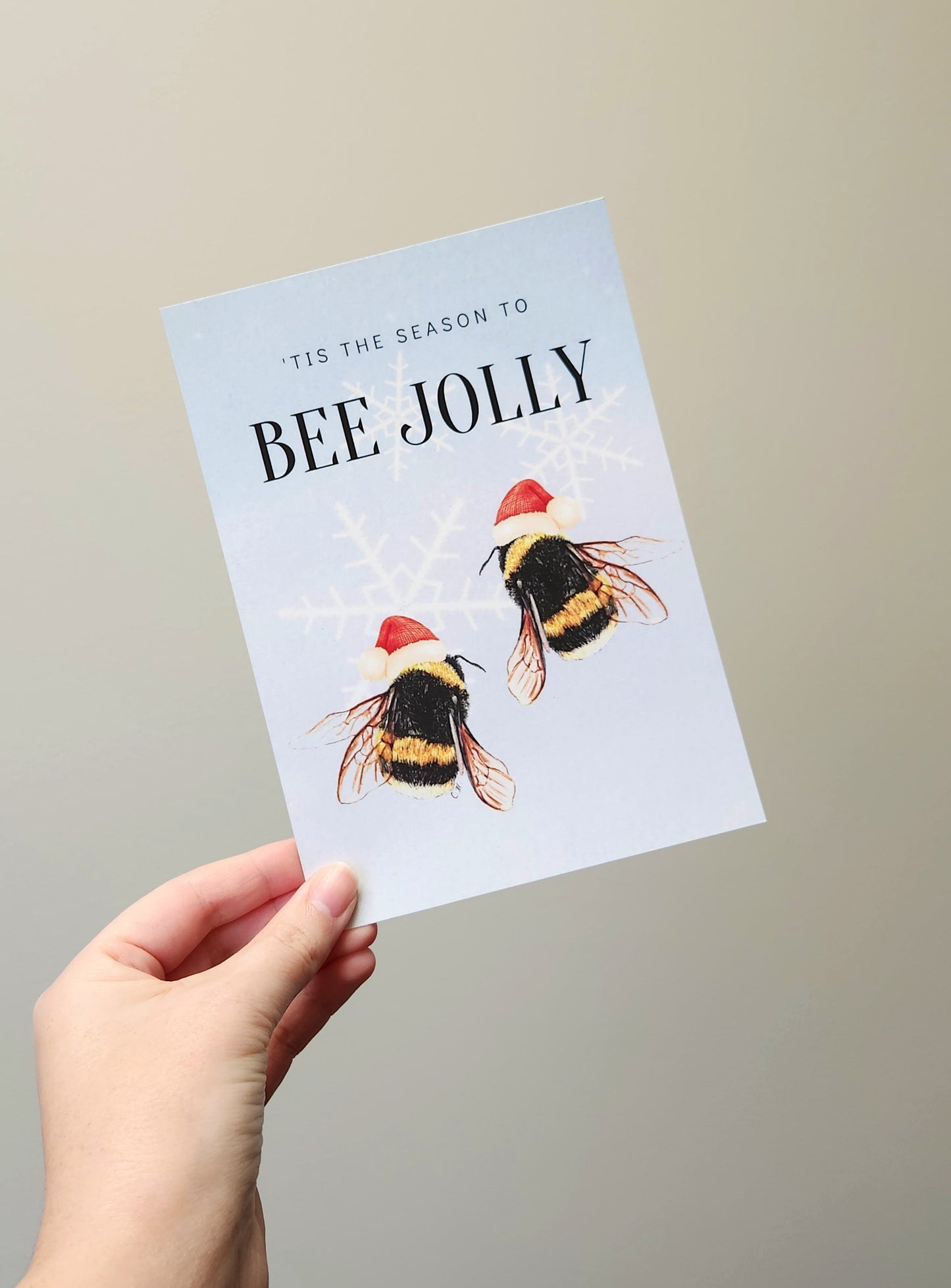 Bee Christmas decor, Tis the season to bee jolly, Santa hat bees, Christmas bee, Hap-bee holidays, Cute funny Christmas decor, Bee Merry art