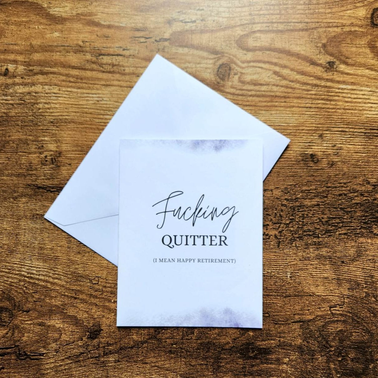 Fucking quitter card, Happy retirement card, Funny retirement card, Coworker goodbye card, Greeting card for retirement party, Card for boss