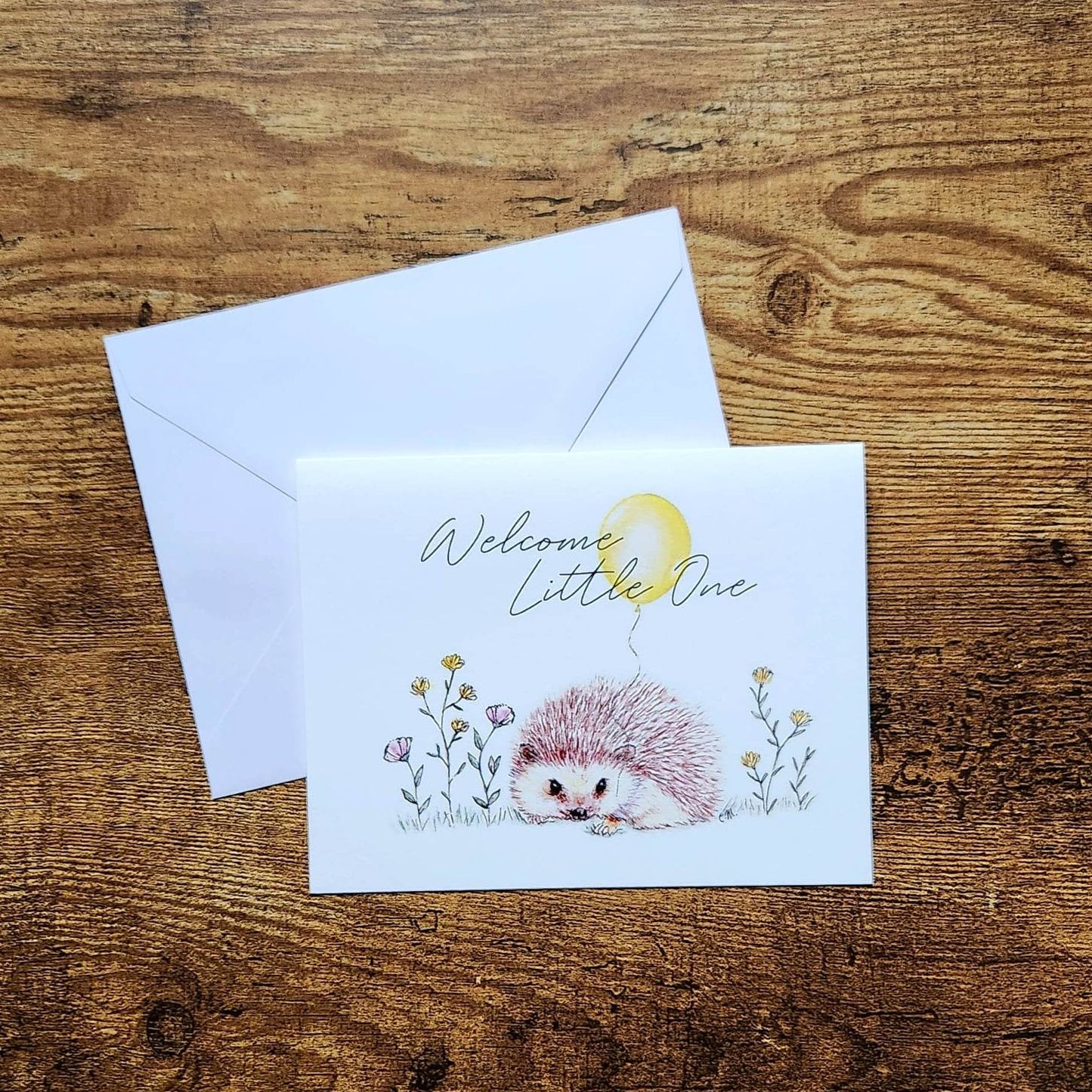 Welcome little one, New baby card, Baby shower card, Cute woodland animal card, Nursery card, Mom to be card, New mom dad card, Neutral baby