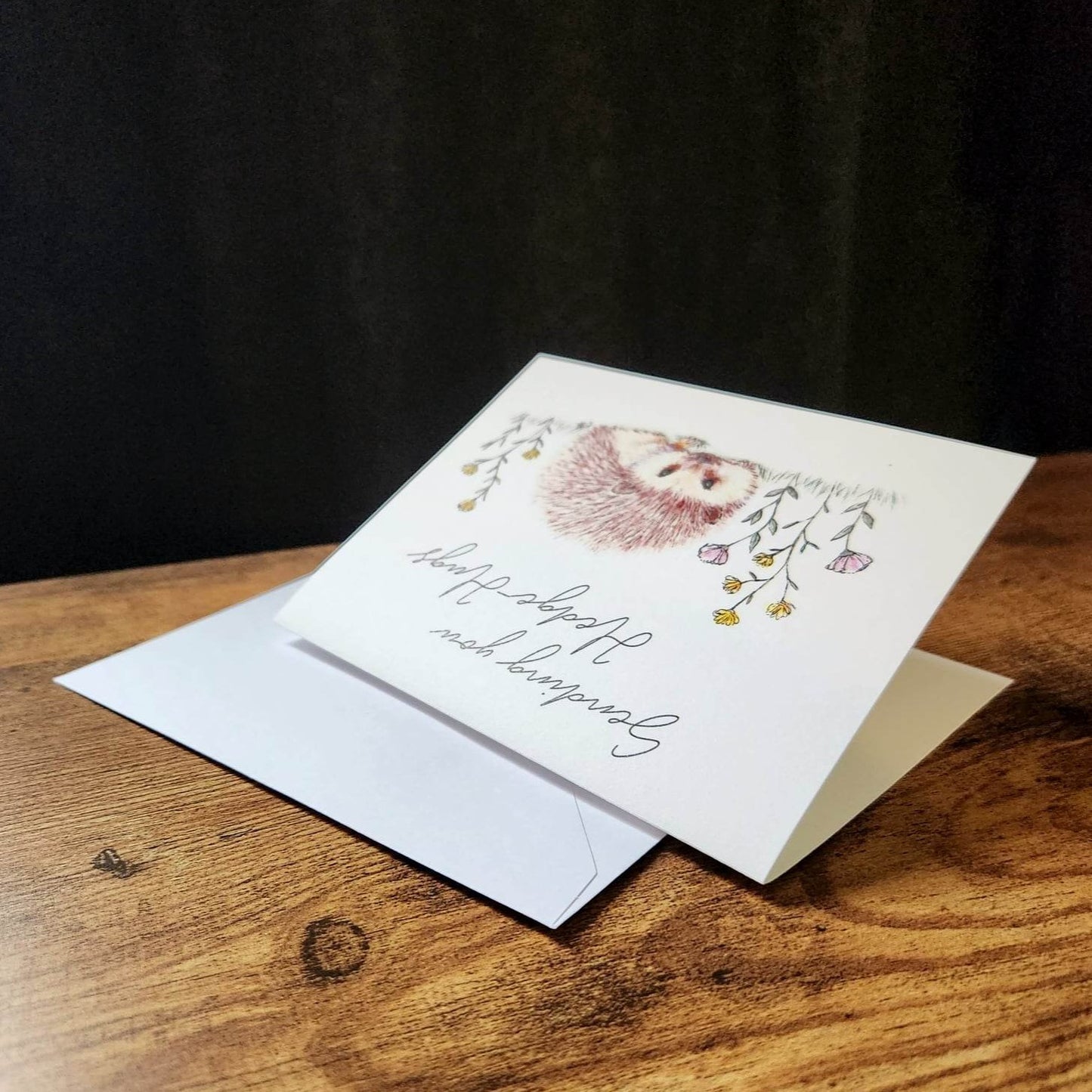 Sending you Hedgehugs, Thinking of you, Missing you card, Sympathy card, Long distance card, Your in my thoughts, Support card, Well wishes