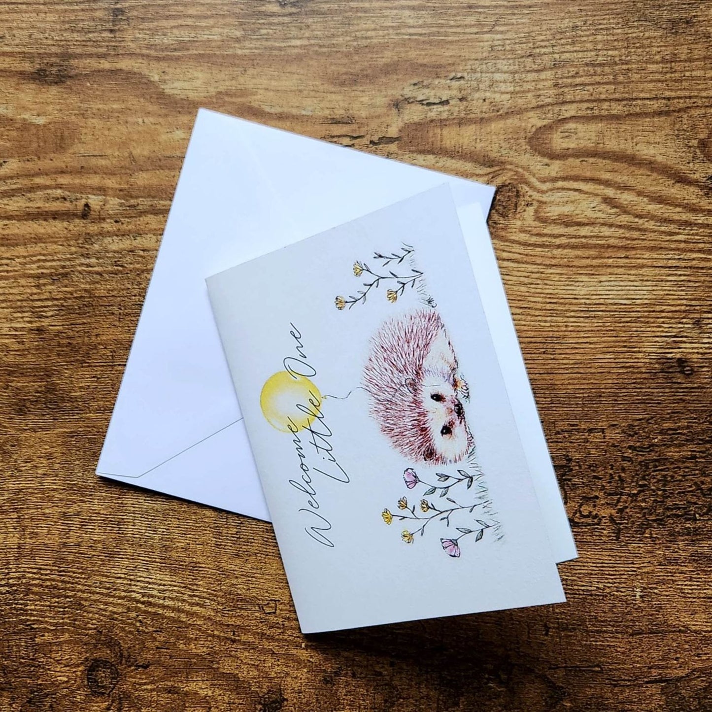 Welcome little one, New baby card, Baby shower card, Cute woodland animal card, Nursery card, Mom to be card, New mom dad card, Neutral baby