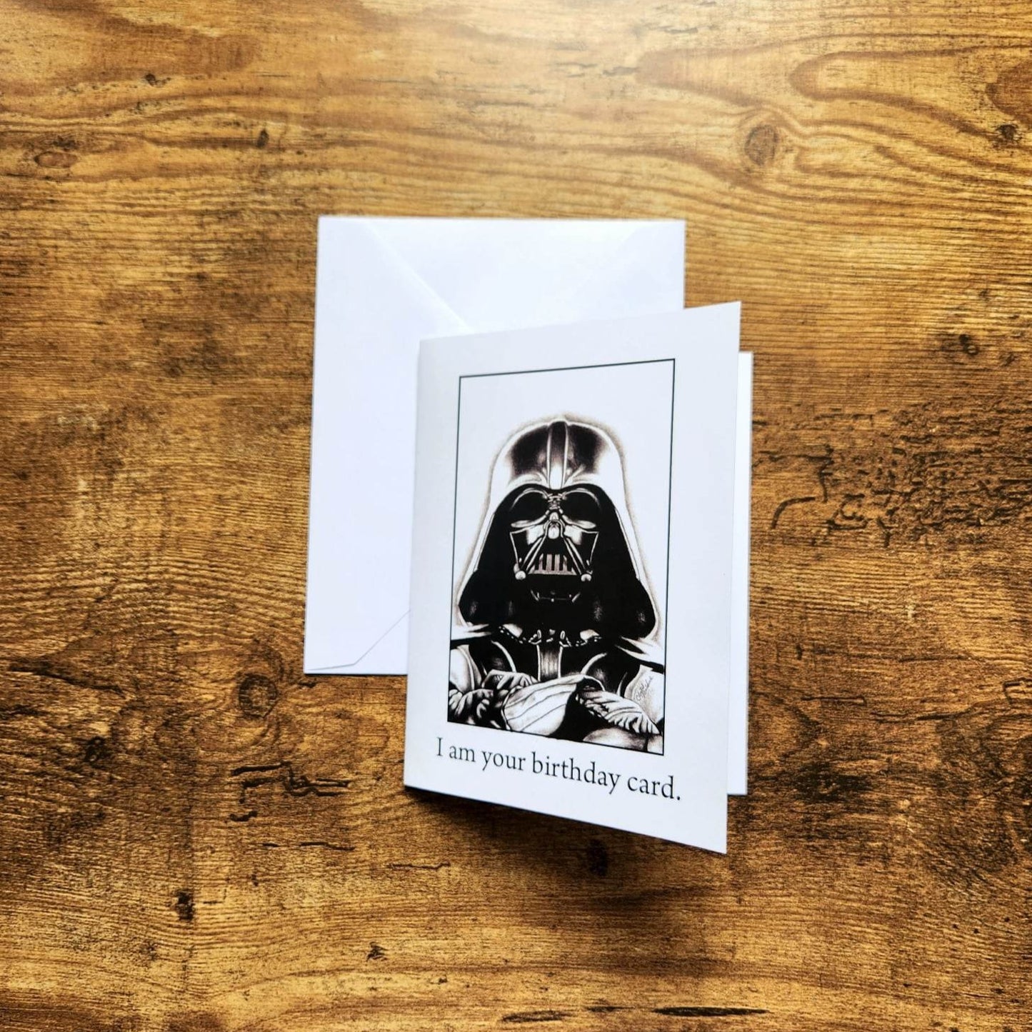 I am your birthday card, Funny nerdy Vader Birthday card, Birthday card for sci-fi fans, Card for Nerd boyfriend, girlfriend, Nerd Husband