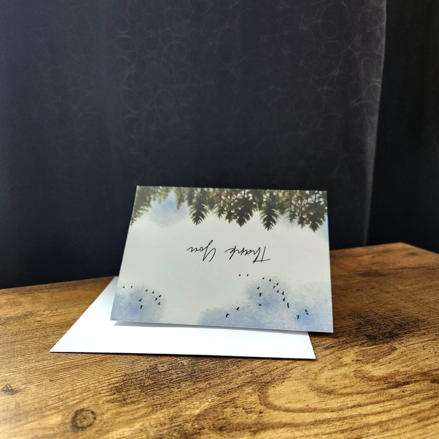 Thank you card, Outdoor nature thank you cards, Wedding greenery thank you card, Forest thank you, Friendship card, Thanks dad, Mom, Client