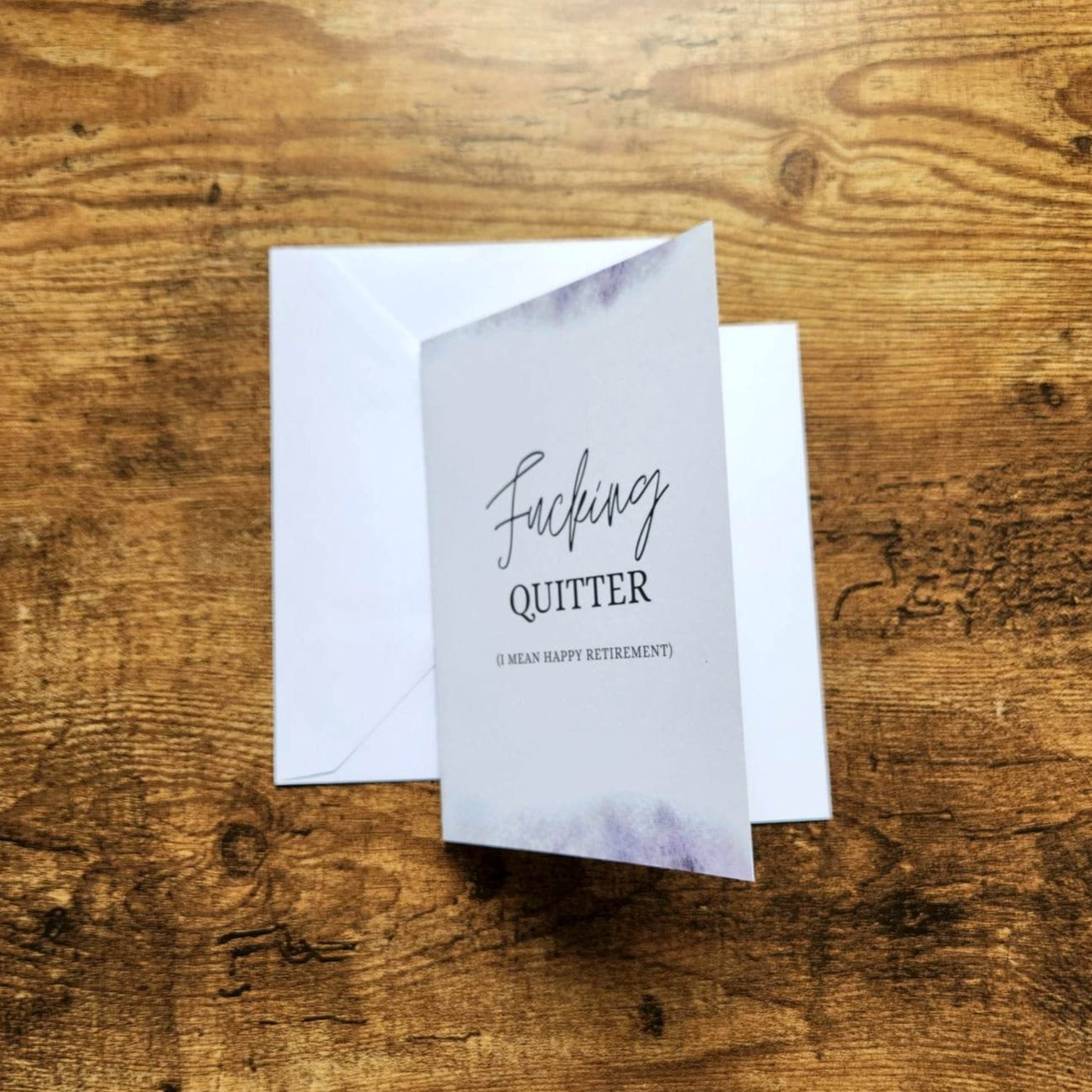 Fucking quitter card, Happy retirement card, Funny retirement card, Coworker goodbye card, Greeting card for retirement party, Card for boss