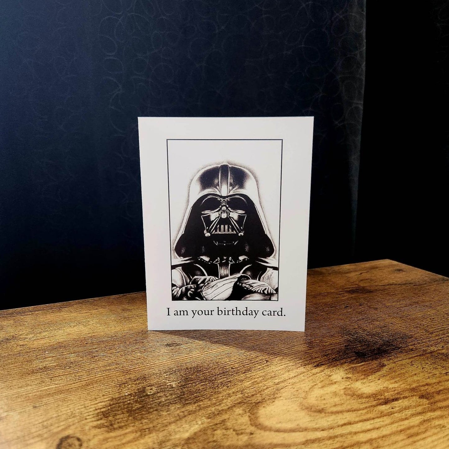 I am your birthday card, Funny nerdy Vader Birthday card, Birthday card for sci-fi fans, Card for Nerd boyfriend, girlfriend, Nerd Husband