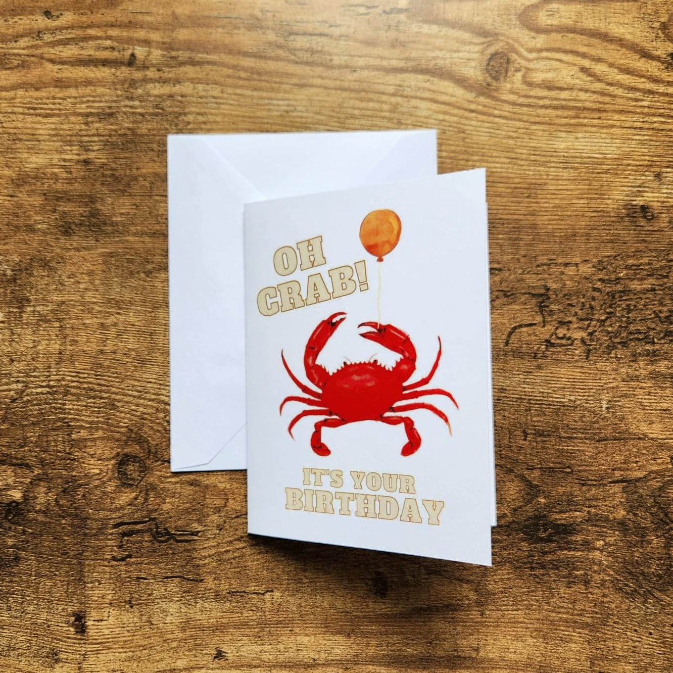 Oh crab it's your birthday, Crab Birthday card, Beach sea birthday, Funny birthday card for him, Her, Birthday card for friend, Punny card