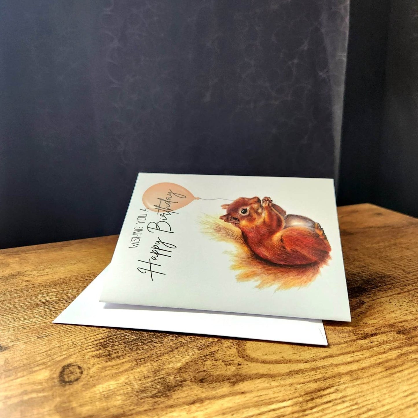Cute squirrel birthday card, woodland birthday card for kids, Animal card for child, Squirrel birthday greeting, Card for girlfriend, Wife