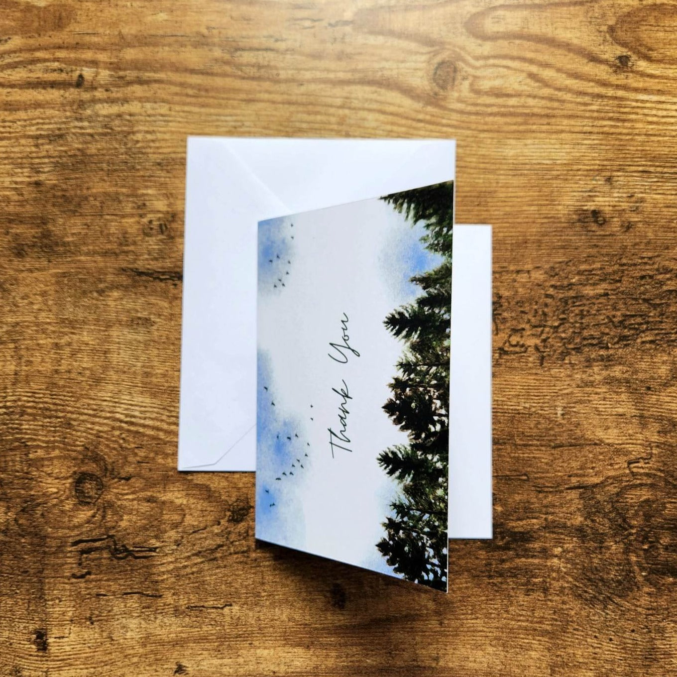 Thank you card, Outdoor nature thank you cards, Wedding greenery thank you card, Forest thank you, Friendship card, Thanks dad, Mom, Client
