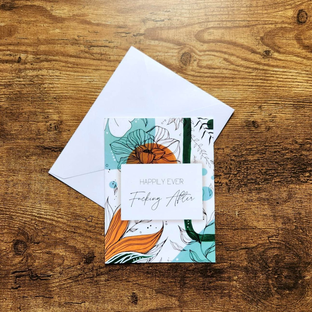 Happily ever fucking after, Mr and Mrs, Bride and groom, Funny wedding card congratulations, Funny engagement card for couple bridal shower