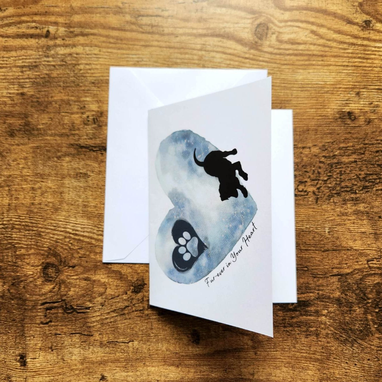 Pet sympathy card, Furever in your heart, Dog memorial card, Dog loss card, Dog bereavement, Pet loss card, Thinking of you dog loss card