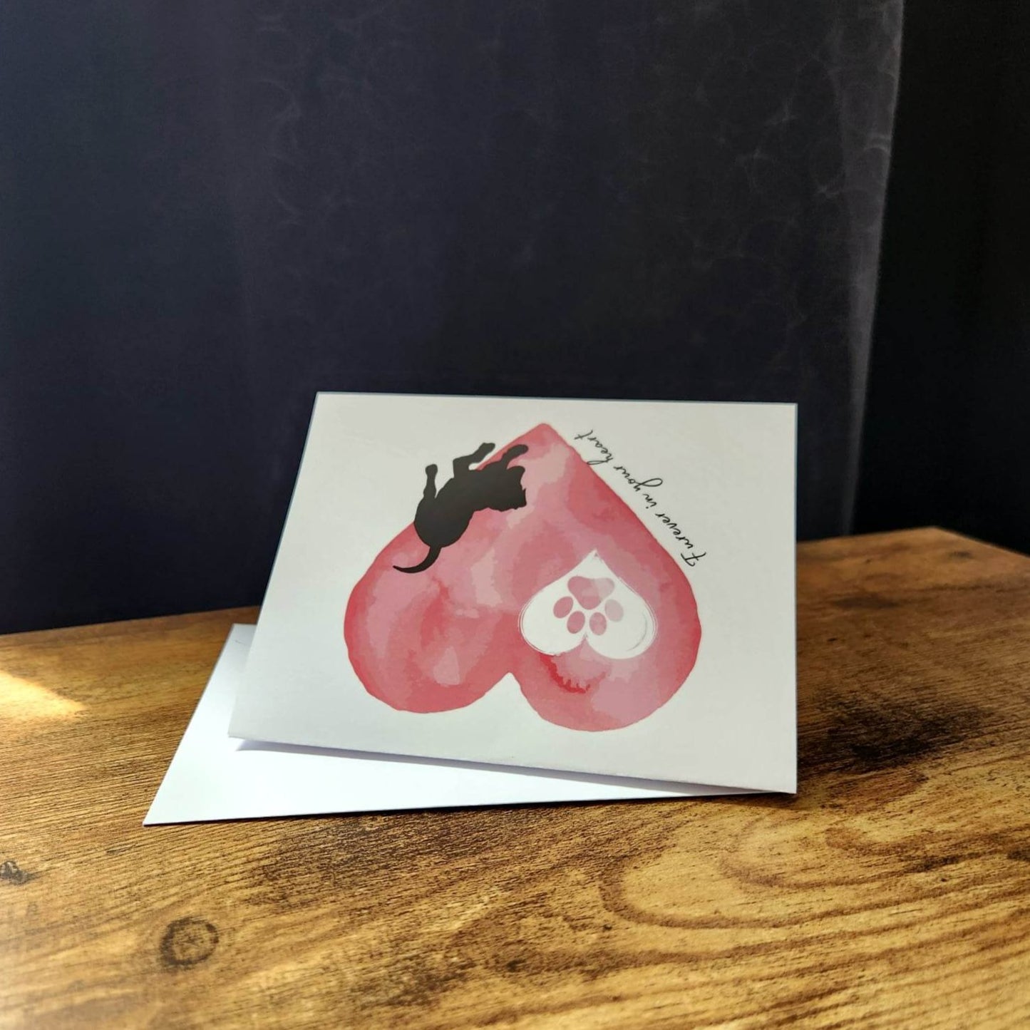 Dog memorial card, Forever in your heart, Loss of dog card, Dog sympathy card, Pet loss card, Dog paw print card, Dog bereavement, Dog loss
