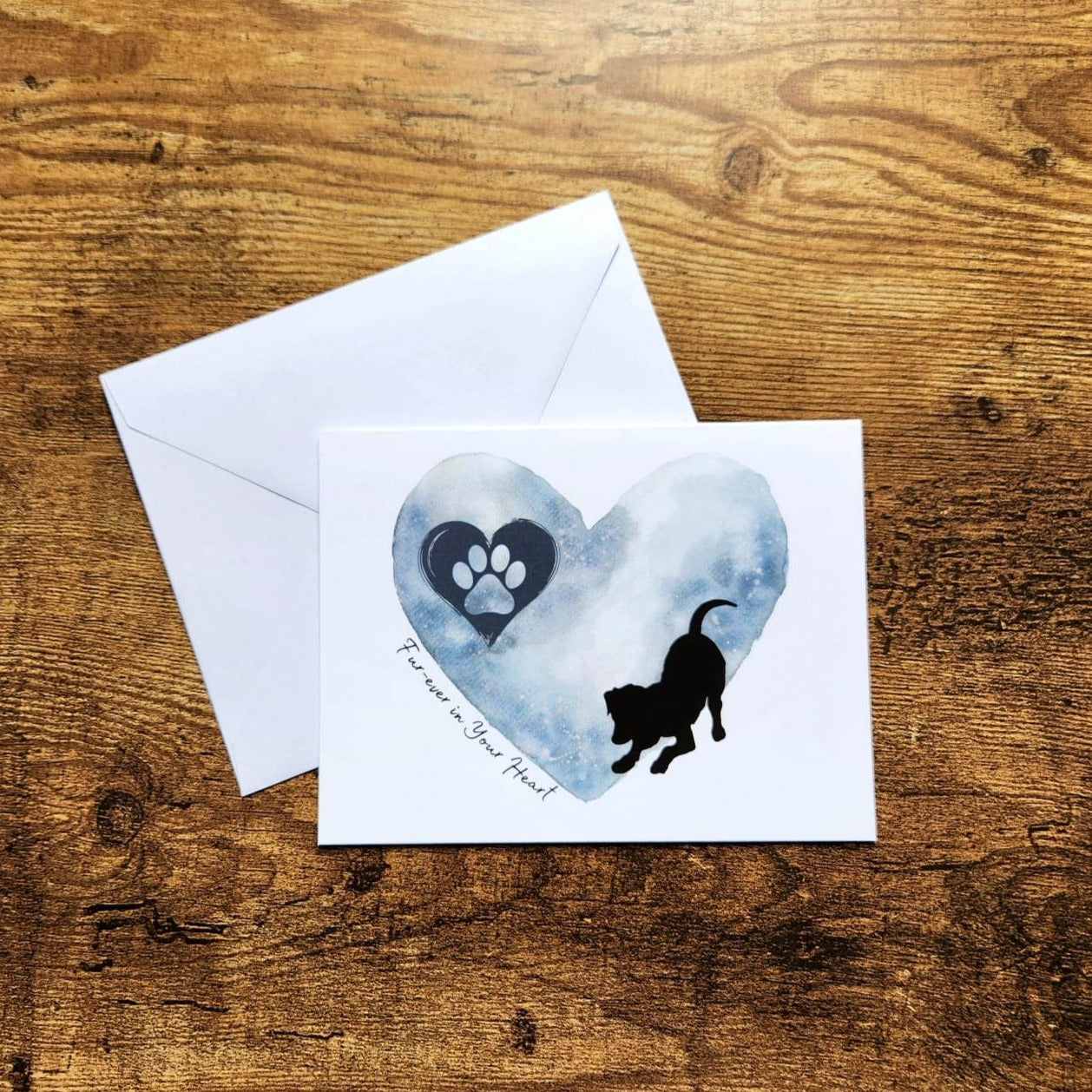 Pet sympathy card, Furever in your heart, Dog memorial card, Dog loss card, Dog bereavement, Pet loss card, Thinking of you dog loss card
