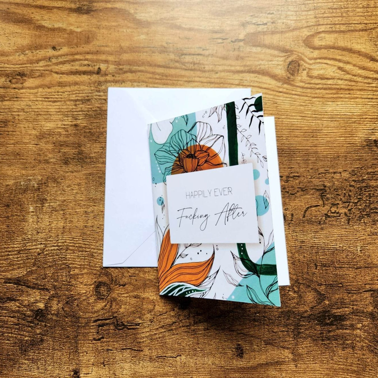 Happily ever fucking after, Mr and Mrs, Bride and groom, Funny wedding card congratulations, Funny engagement card for couple bridal shower