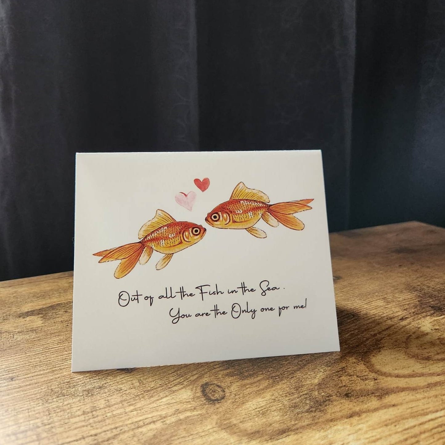 Out of all the fish in the sea, You are the only one for me card, Love card, Anniversary card, Couple card, Card for wife, Card for husband