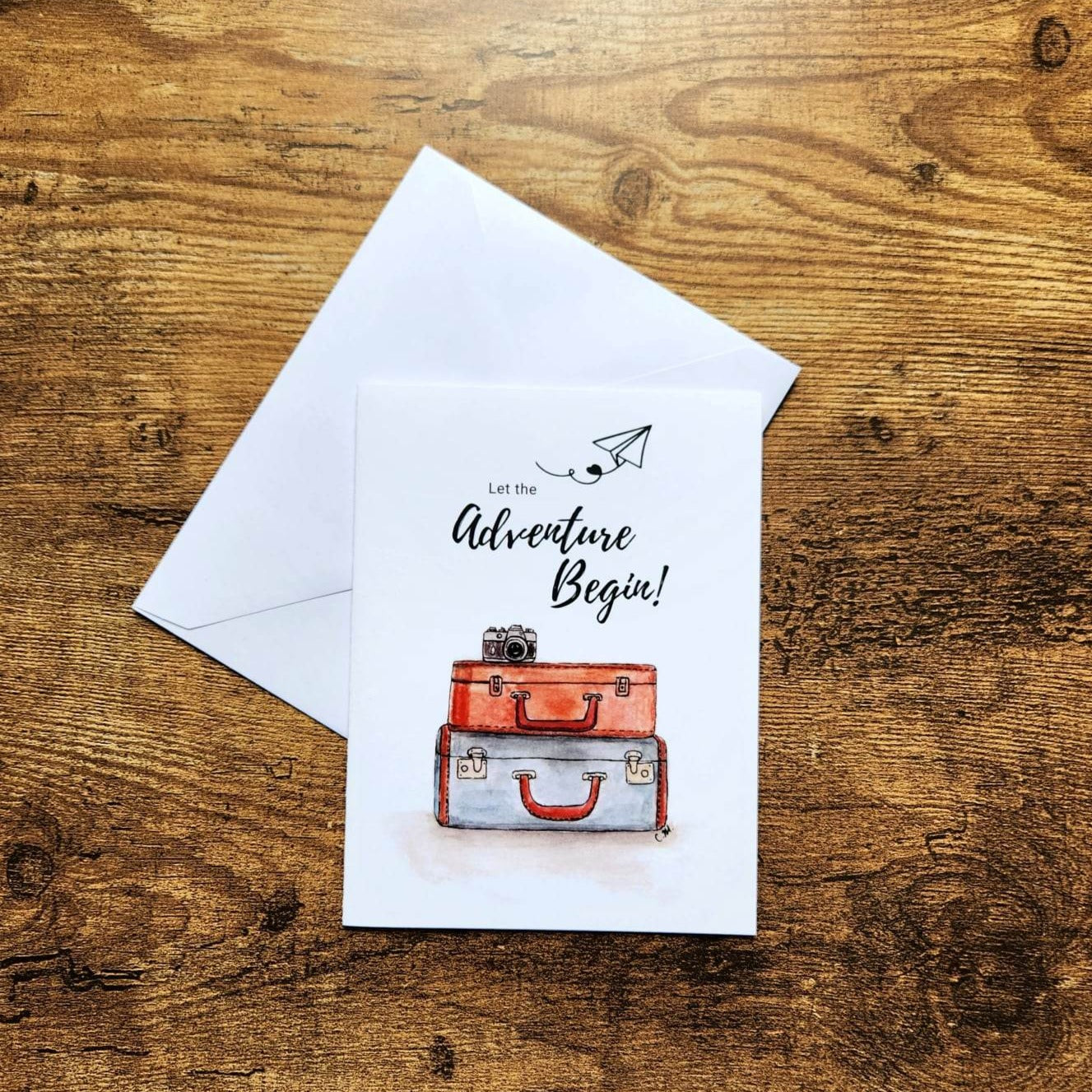 Let the adventure begin card, Congratulations card, New adventure card, Wedding card, Engagement card, Travel card, Anniversary love card