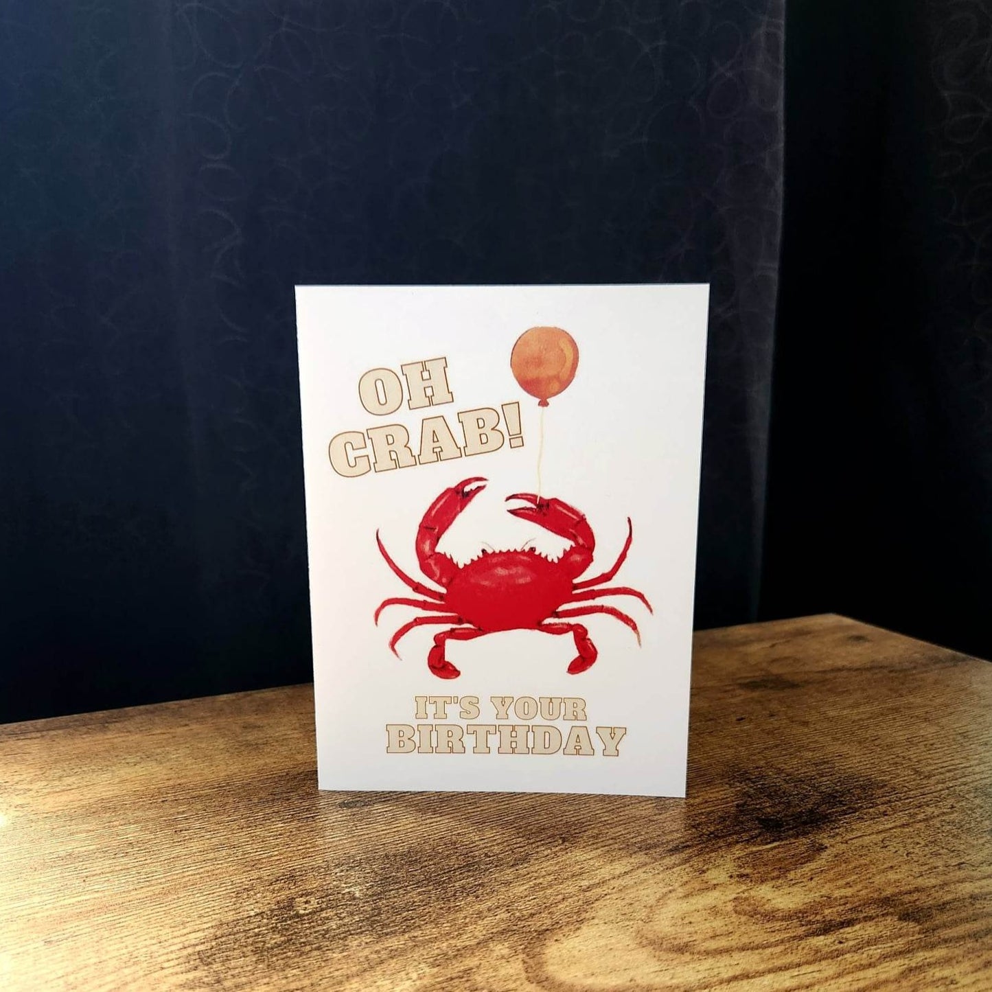 Oh crab it's your birthday, Crab Birthday card, Beach sea birthday, Funny birthday card for him, Her, Birthday card for friend, Punny card