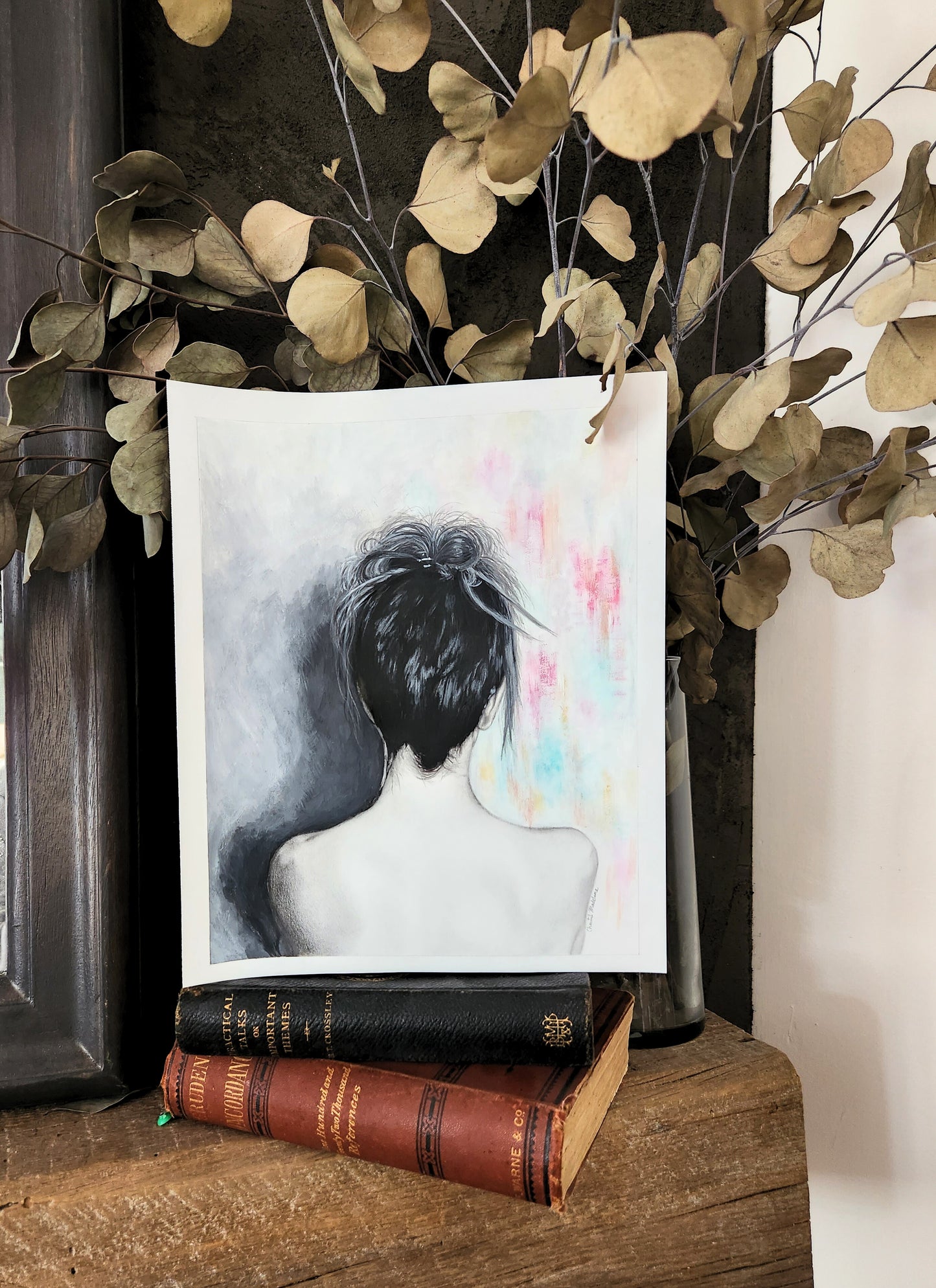Two sides of grief, Giclee print on fine art paper, Grief series print from original artwork