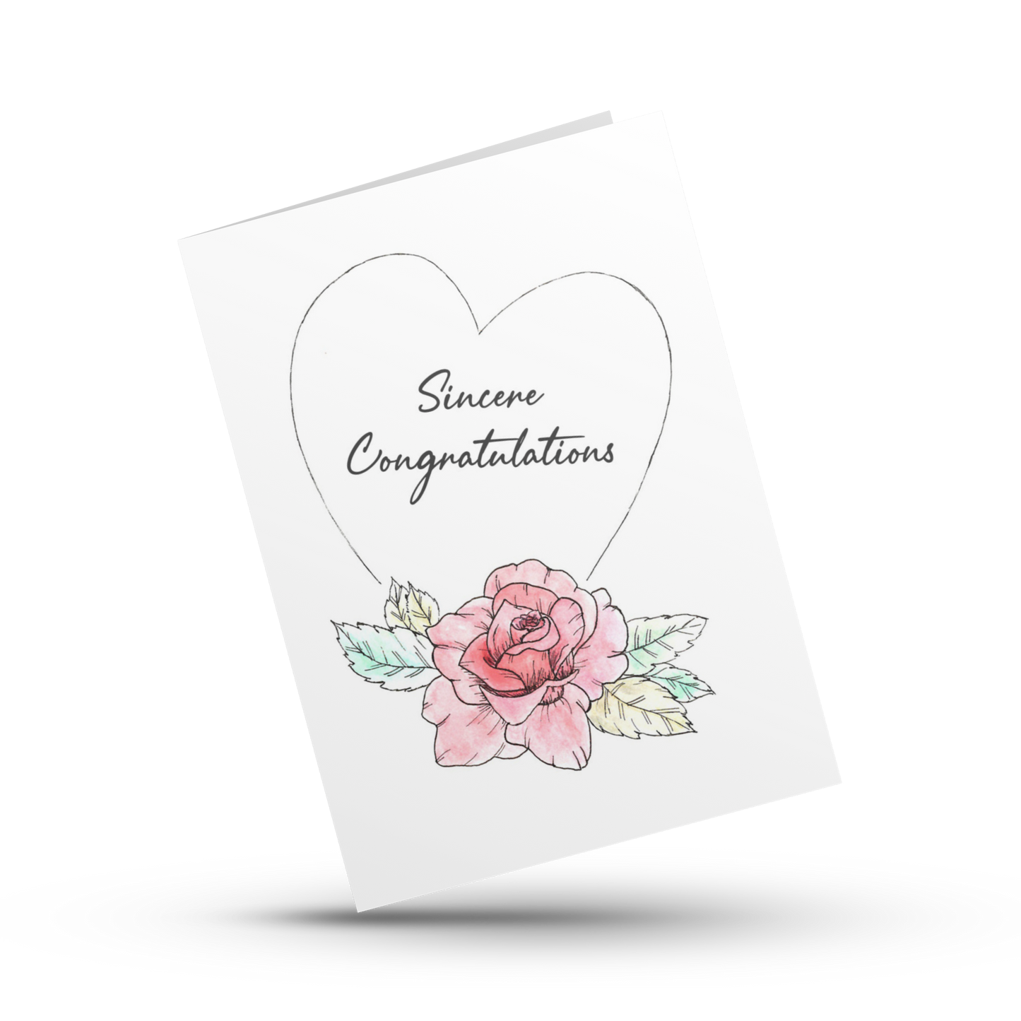 Sincere congratulations, Congratulatory card, Well done card, Graduation card, New house card, New job card, Rose card, Pretty card