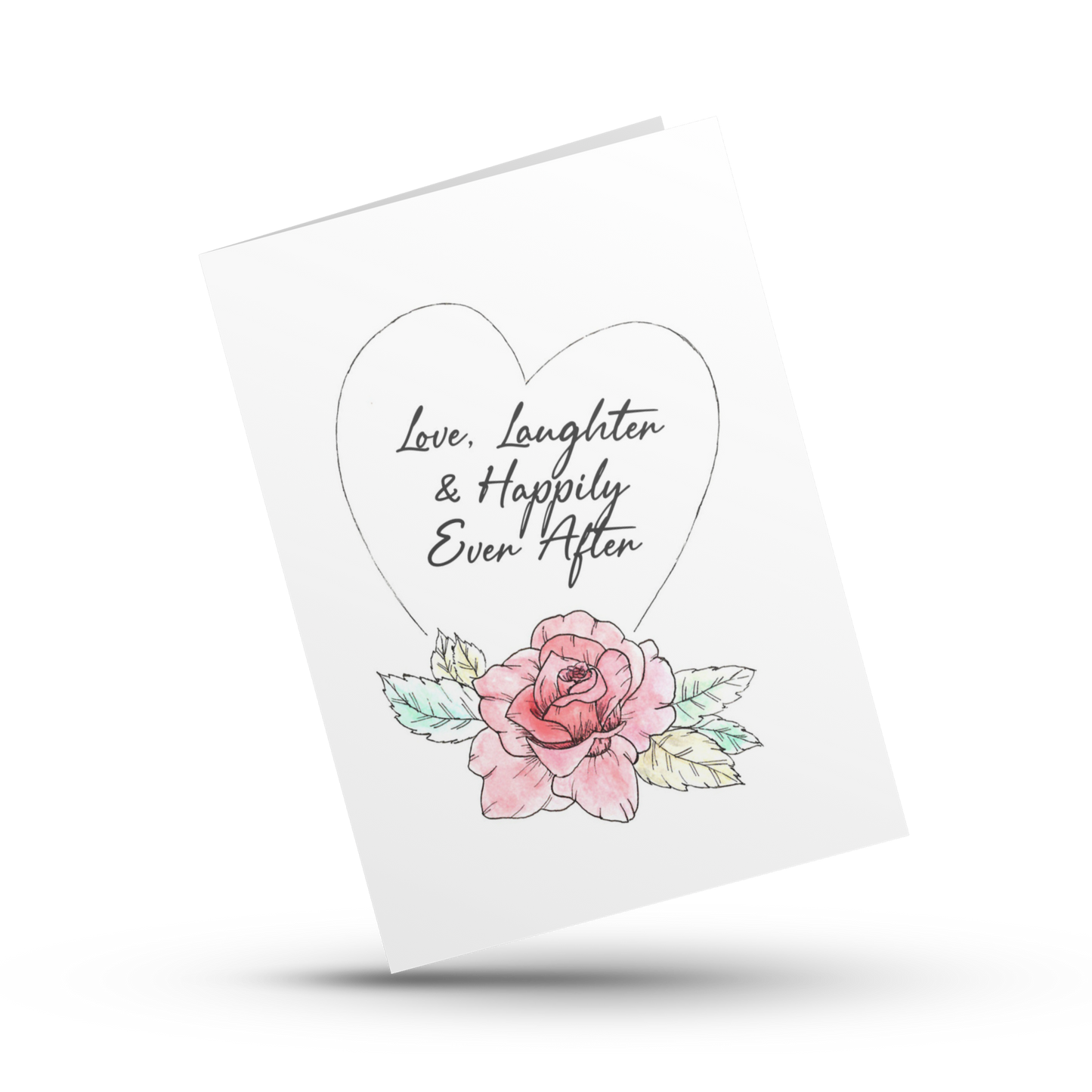 Wedding day card, Engagement card for couple, Love laughter and happily ever after, Love card, Cute couple card, Card for bride and groom