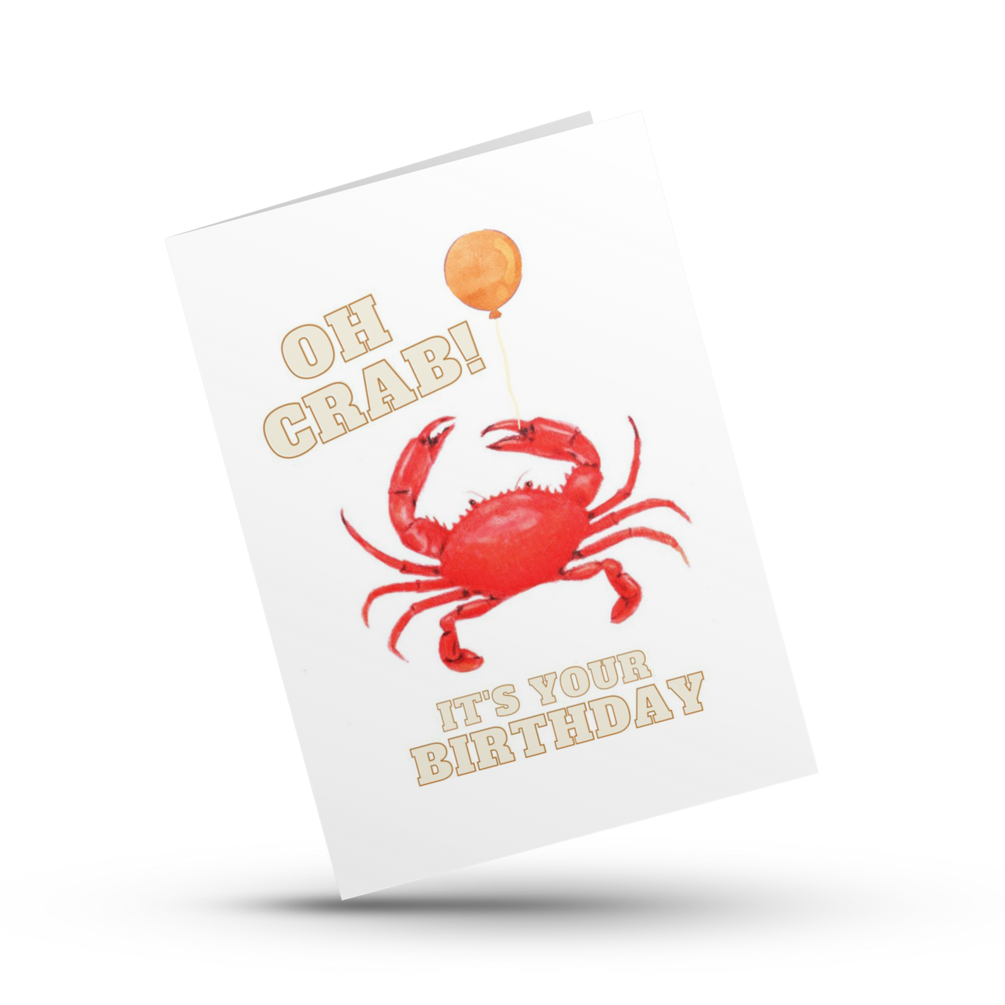 Oh crab it's your birthday, Crab Birthday card, Beach sea birthday, Funny birthday card for him, Her, Birthday card for friend, Punny card