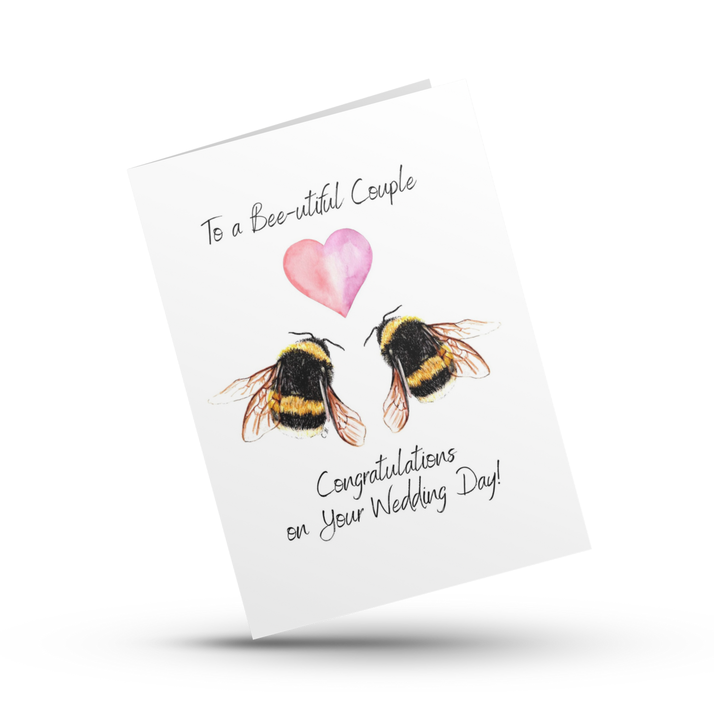 To a beeutiful couple, Congrats on your wedding day, Congratulations card, Wedding card for couple, Mr and Mrs card, Happy wedding day