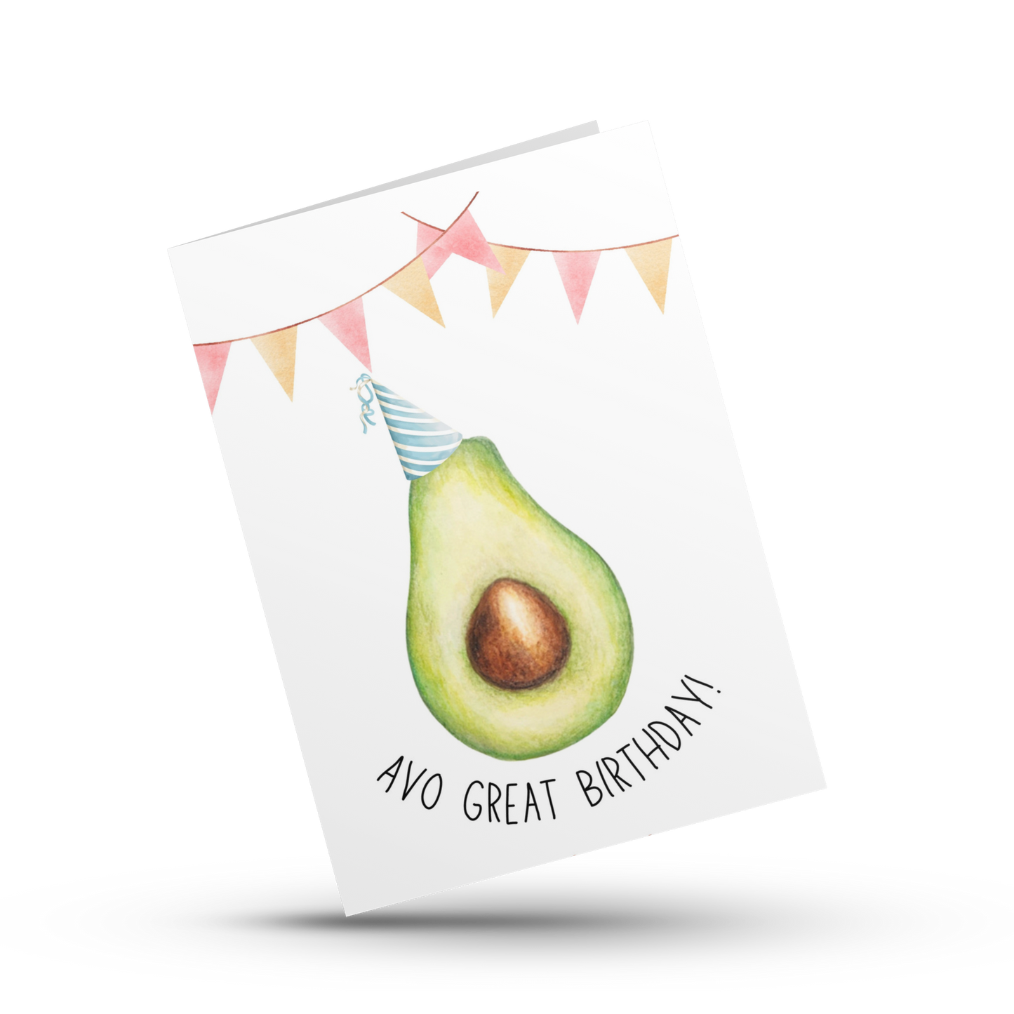 Avo great birthday, Funny avocado pun birthday card, Gift for vegan friend, Gender-neutral greeting card, Food card for boyfriend, Partner