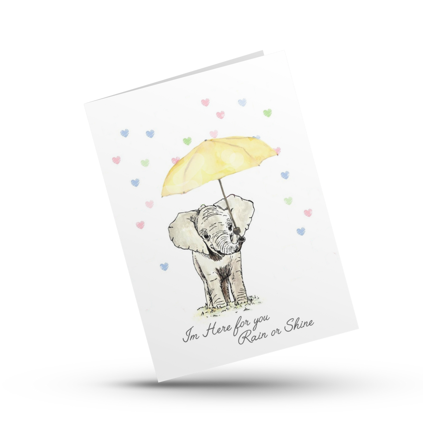 I'm here for you rain or shine, Sympathy and loss card, Support for friend, Encouragement card, Friendship greeting, Thinking of you card