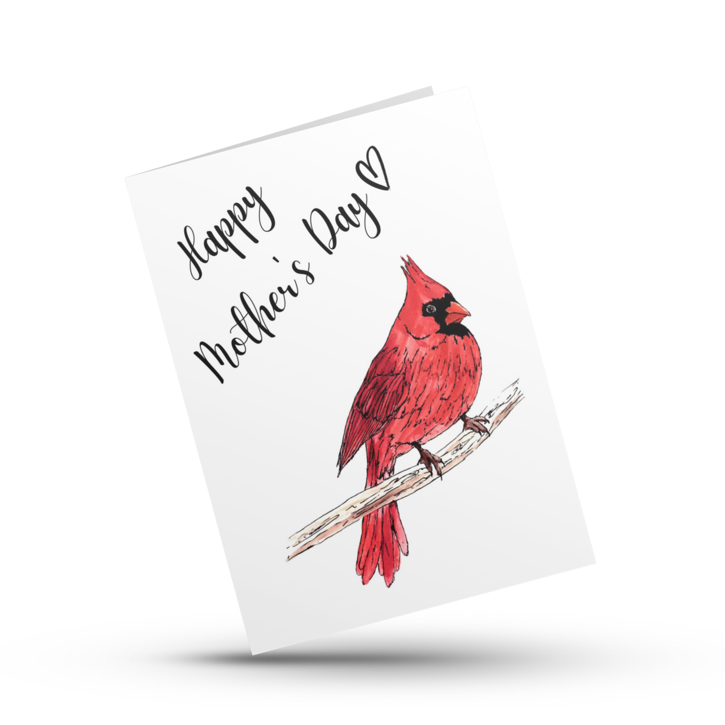 Happy mother's day cardinal card, Bird card for mom, Happy mother's day card, Cute mother's day card for her, Mom, Mother in law, Bonus mom