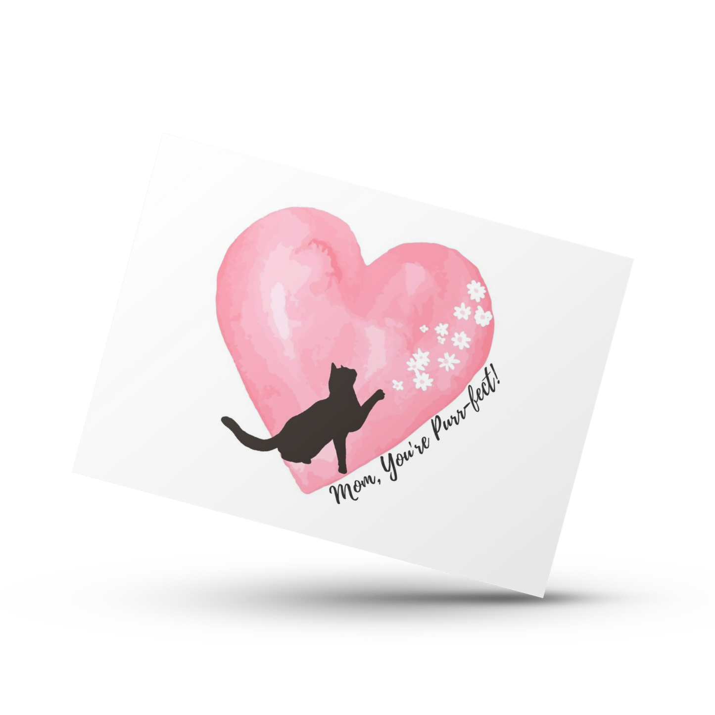 Mom you're purrfect, Cat mom card, Mother's day card, Funny cute cat pun card, Kitty greeting, Fur mom card, Card from cat, Purrfect card