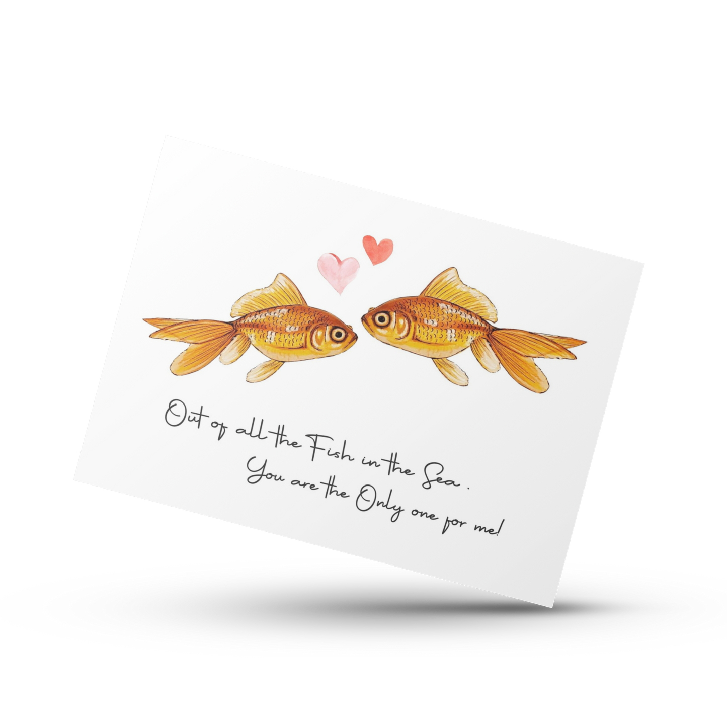 Out of all the fish in the sea, You are the only one for me card, Love card, Anniversary card, Couple card, Card for wife, Card for husband