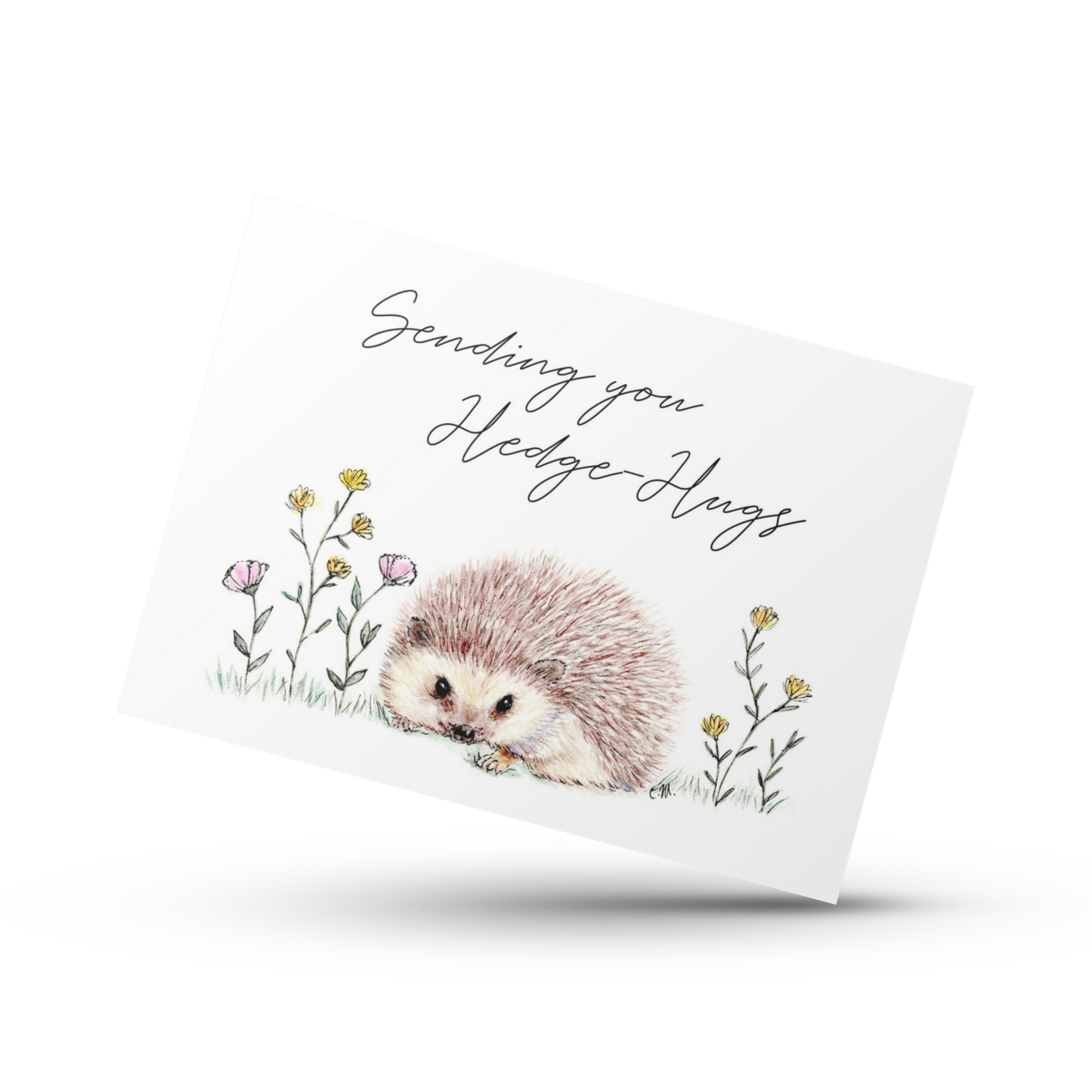 Sending you Hedgehugs, Thinking of you, Missing you card, Sympathy card, Long distance card, Your in my thoughts, Support card, Well wishes