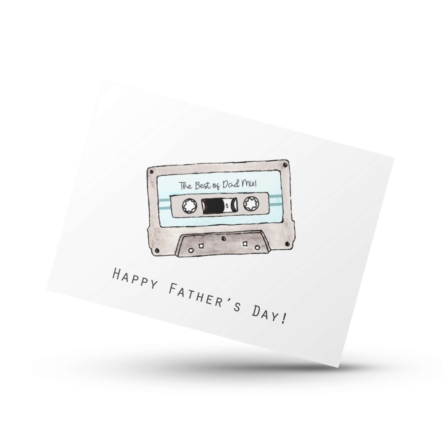 Happy Father's day card, Cassette card, Retro card for dad, Cool dad card, Hippie, Gift for music lover, Dads mixed tape, Cassette tape gift