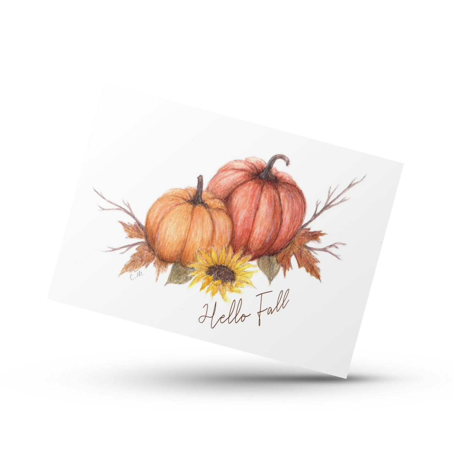 Hello fall card, Fall Pumpkin card, Thanksgiving card, Vintage pumpkin Halloween, Fall vibes, Cute pumpkin card, Happy fall pumpkins,