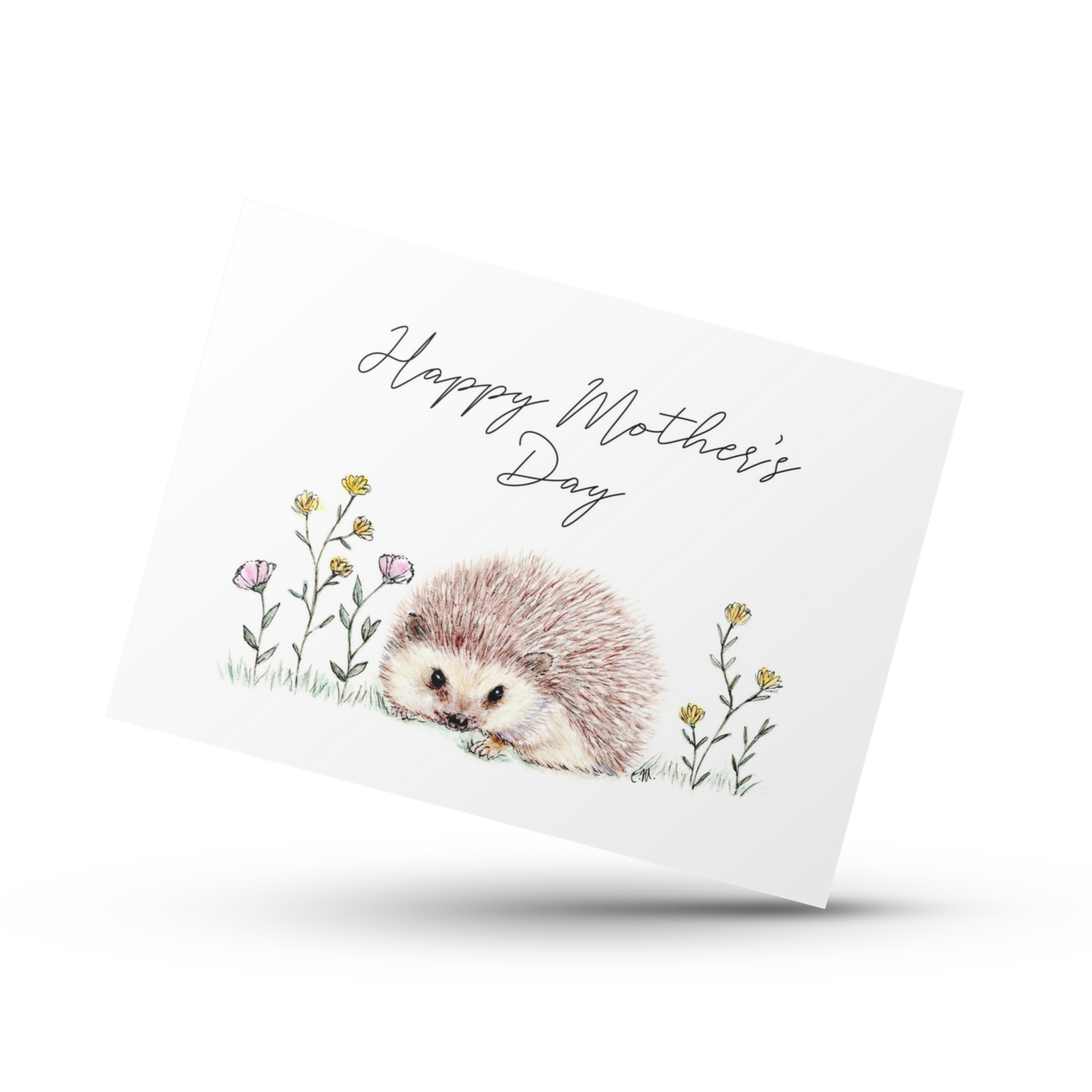 Happy Mother's Day Card, Mother's Day, Card for mom, Cute Animal card, Hedgehog card, Whimsical card, Celebrate mom card, Wildlife card