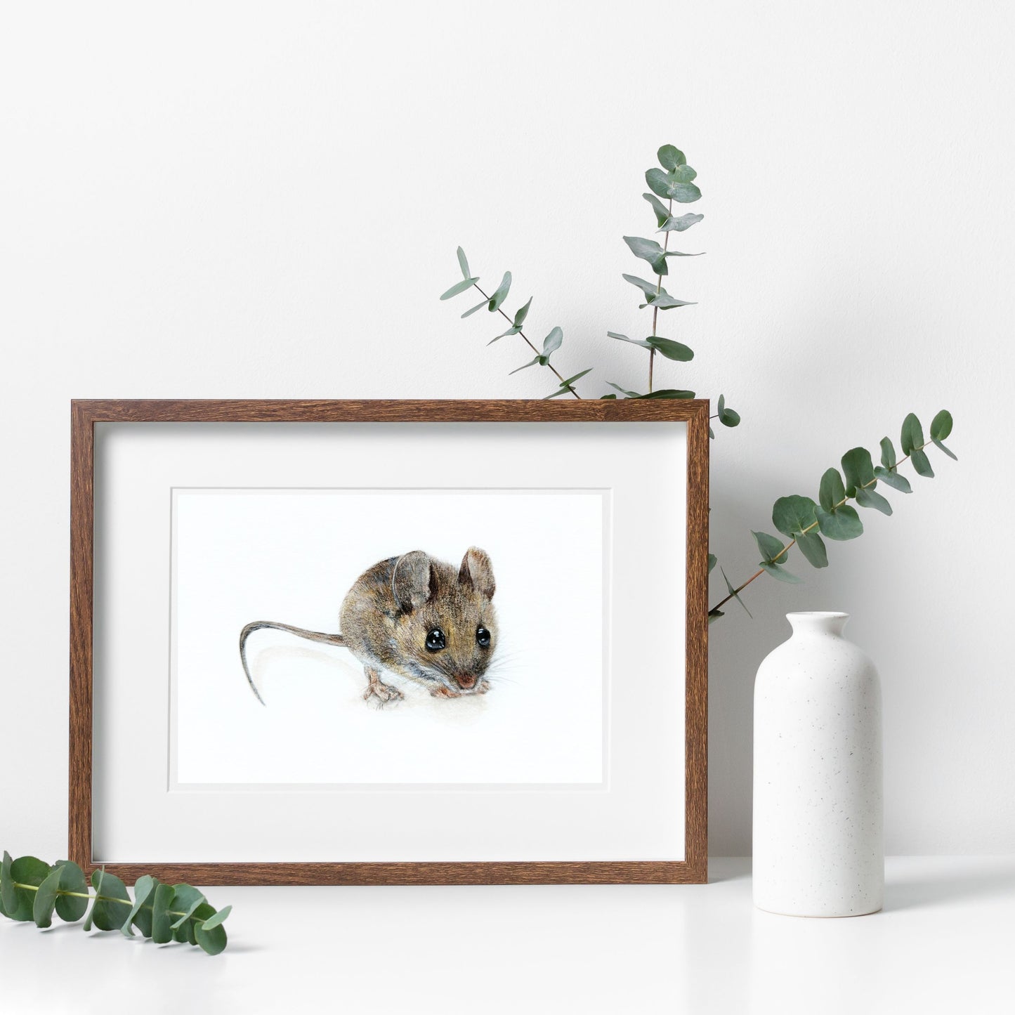 Woodland Mouse art print, Wildlife art print, Giclee print on fine art paper