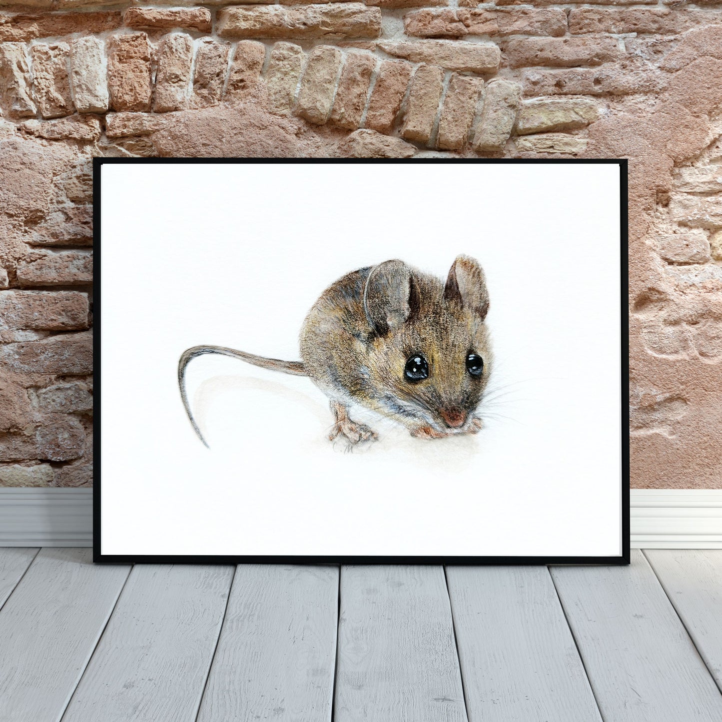 Woodland Mouse art print, Wildlife art print, Giclee print on fine art paper