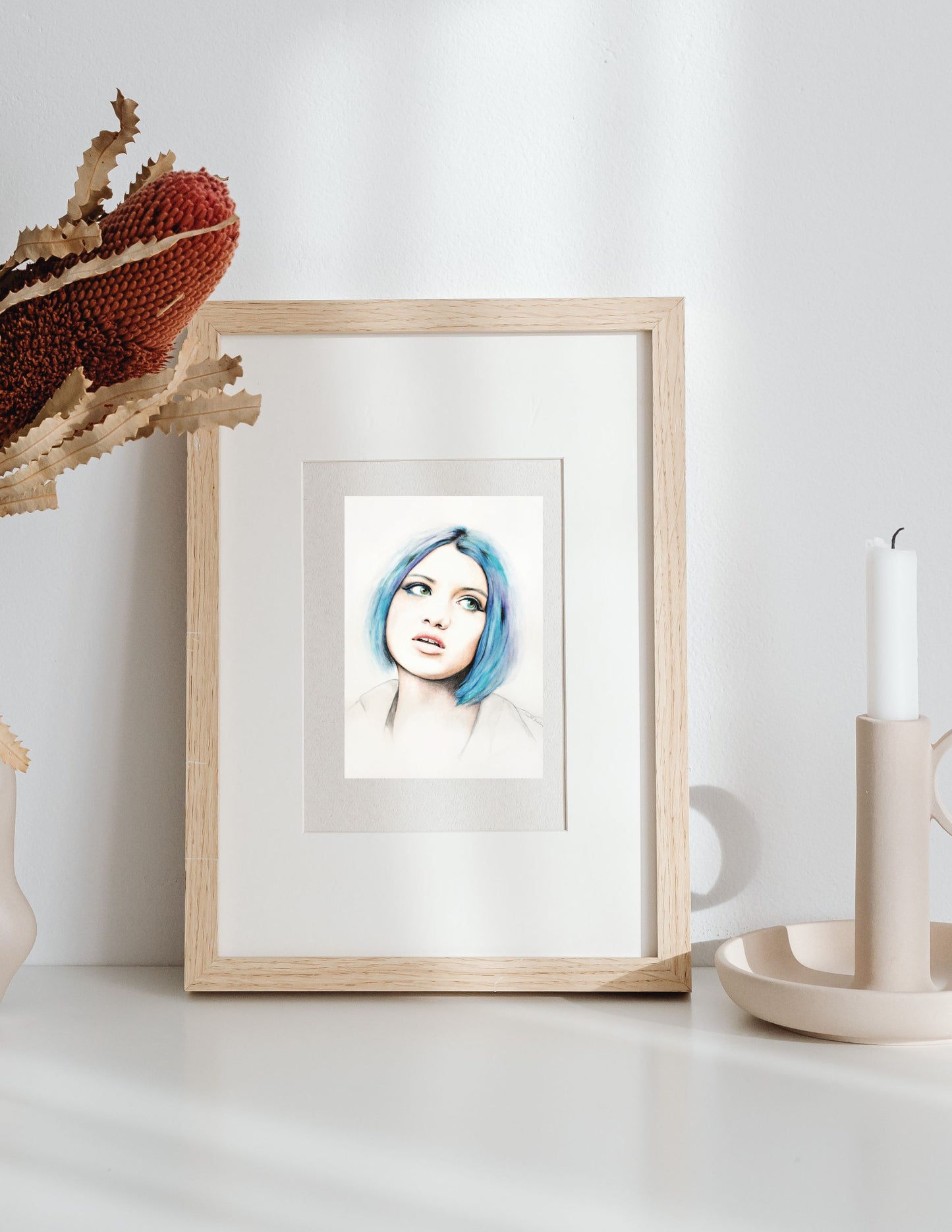 The Glass Shell, Giclee print on fine art paper, Grief series print from original artwork