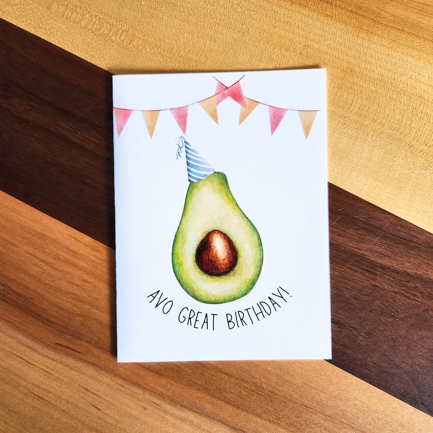 Avo great birthday, Funny avocado pun birthday card, Gift for vegan friend, Gender-neutral greeting card, Food card for boyfriend, Partner