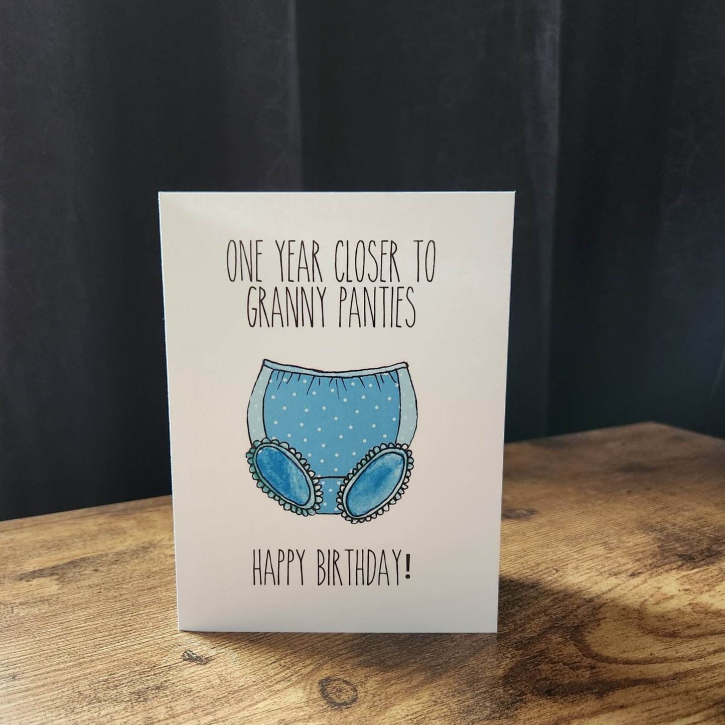 One year closer to granny panties, Funny birthday card, Birthday card for best friend, Old lady card, Granny panties card, Bestie Bday card