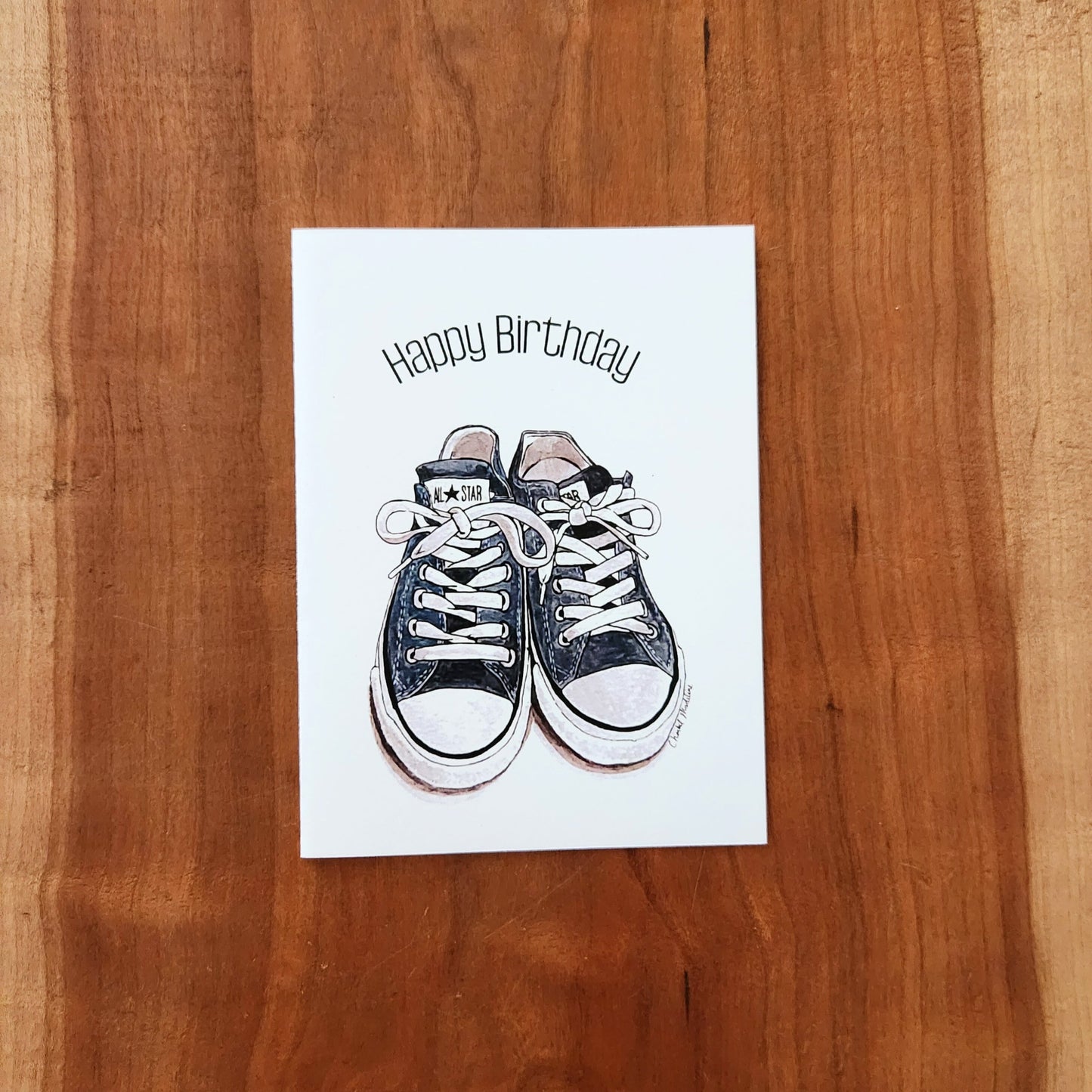 Happy birthday sneaker lover card, Kicks, Trainers shoe card, Blue all star, Fun birthday card for her, for him, for husband, wife, Friend