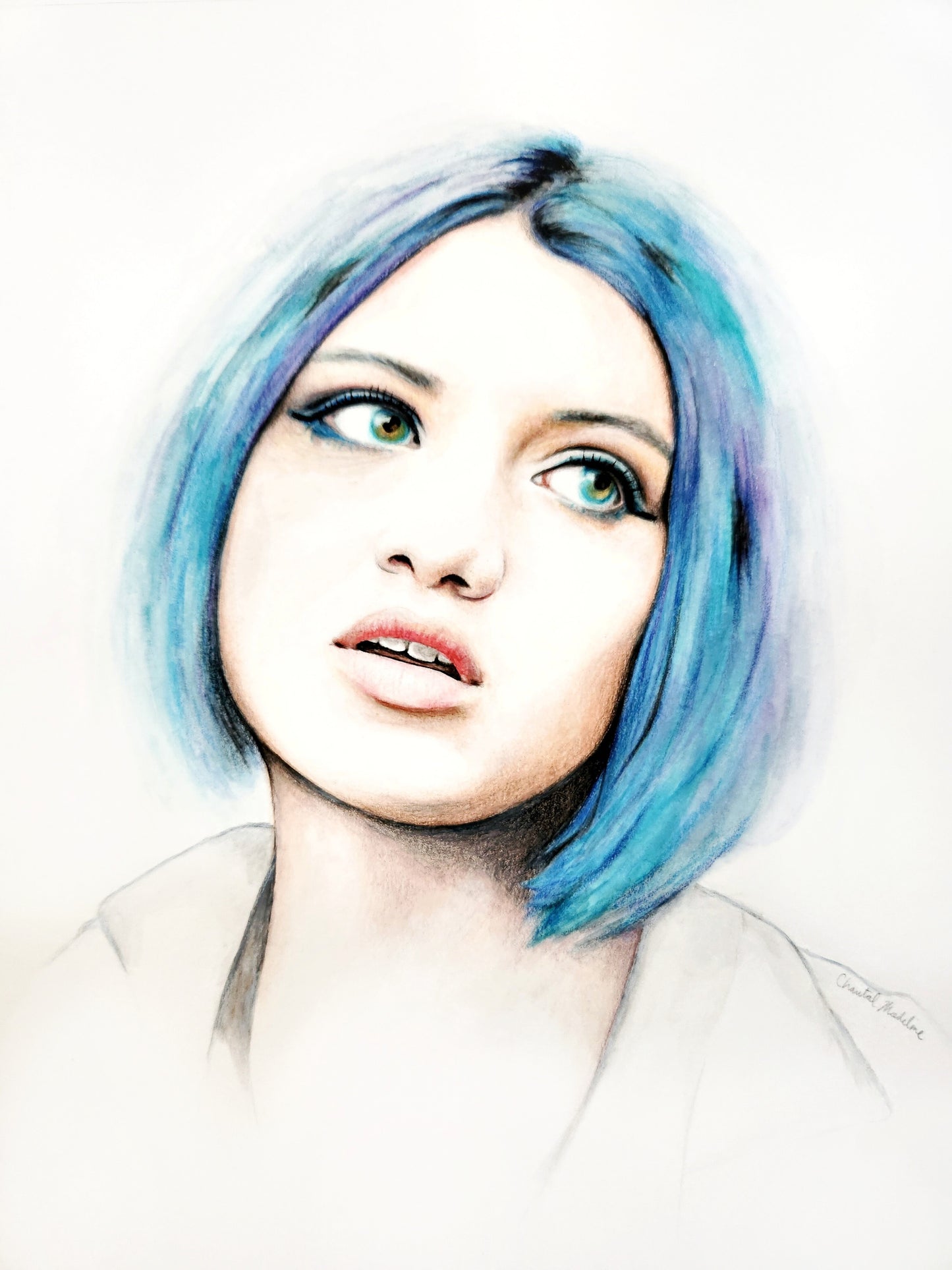 The Glass Shell, Giclee print on fine art paper, Grief series print from original artwork