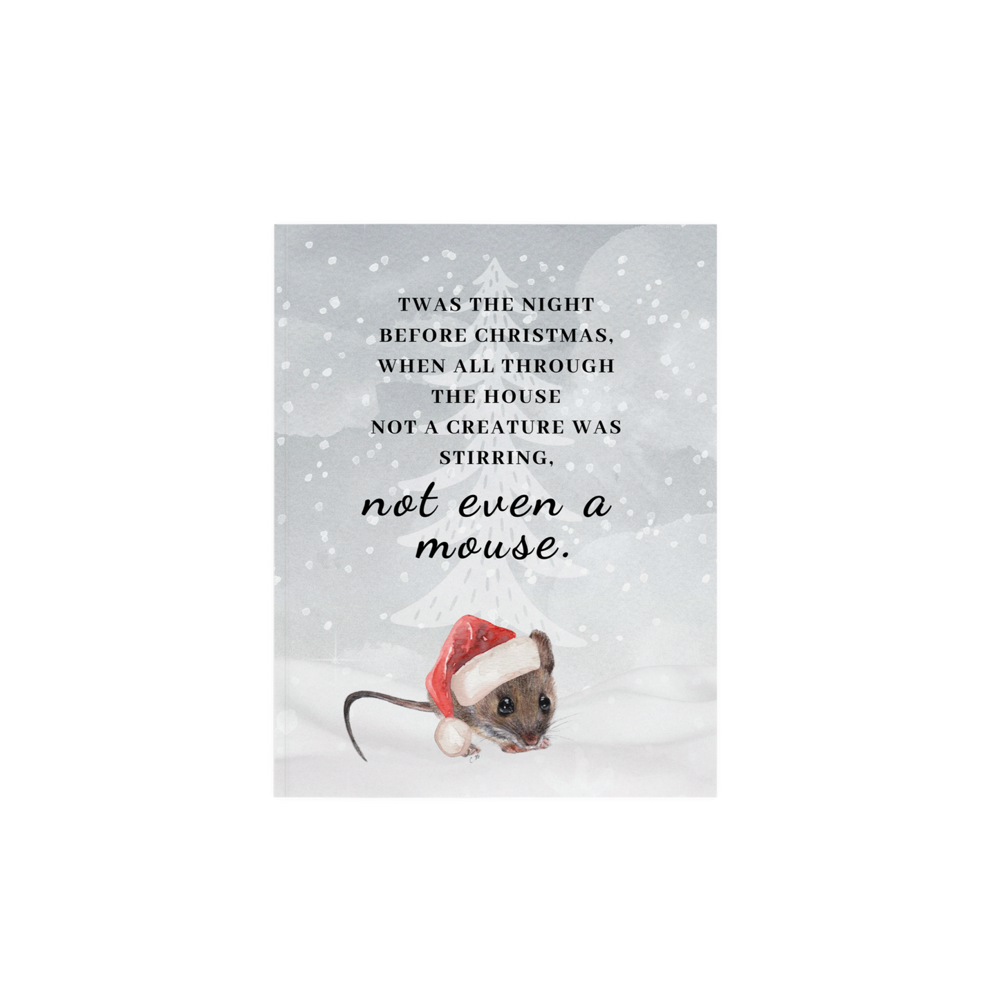 Mouse Christmas decor, Twas the night before Christmas, Not a creature stirring, Santa mouse art, Cute mouse holiday decor, Festive mouse