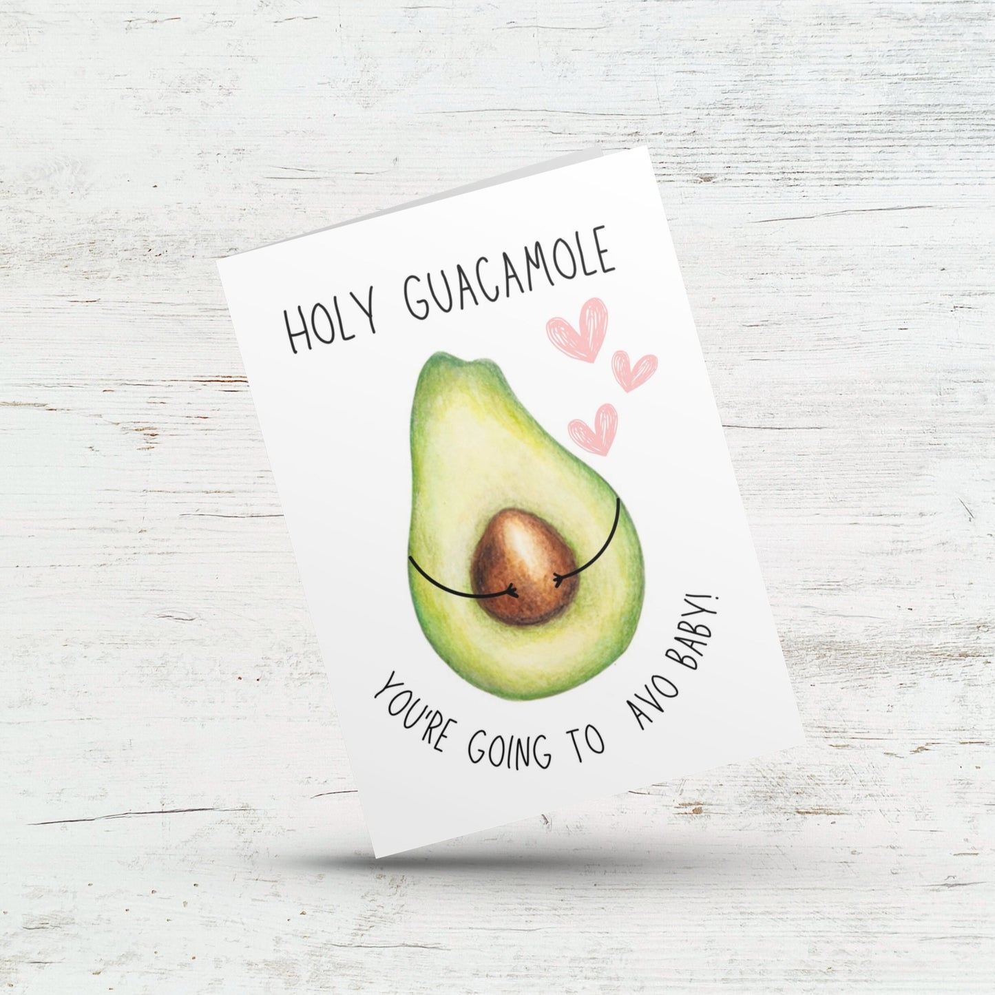 Holy guacamole you're going to avo baby, Congrats baby shower pregnancy card, New mom parents dad, Gender neutral card, Cute avocado pun art