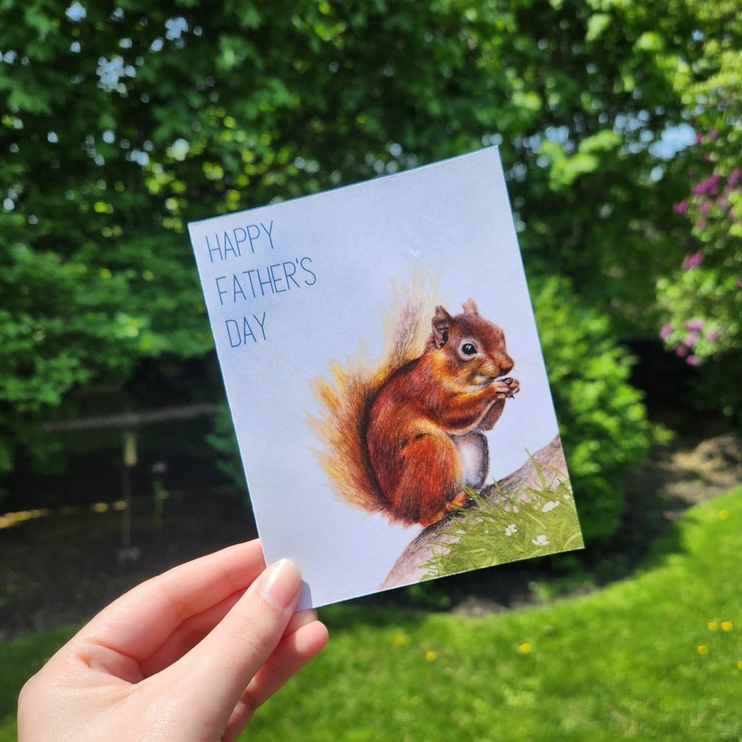 Happy father's day card, Wildlife card for dad, Celebrate dad woodland greeting card, Card for Grandpa, Gift for him,Cute mouse card for dad