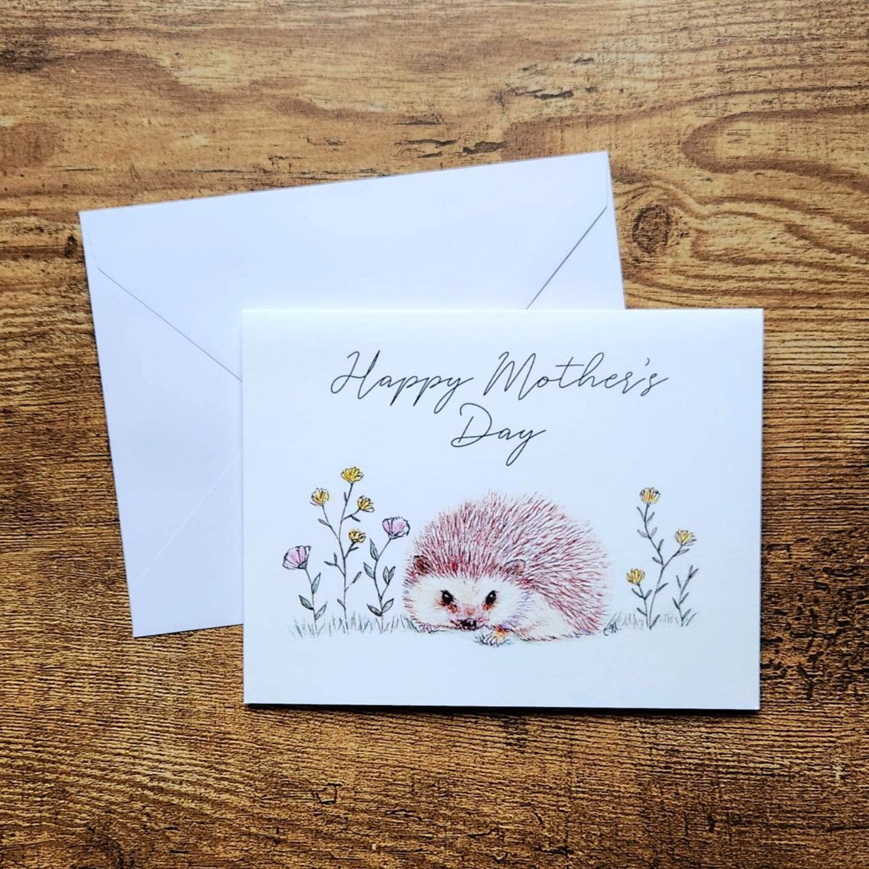 Happy Mother's Day Card, Mother's Day, Card for mom, Cute Animal card, Hedgehog card, Whimsical card, Celebrate mom card, Wildlife card