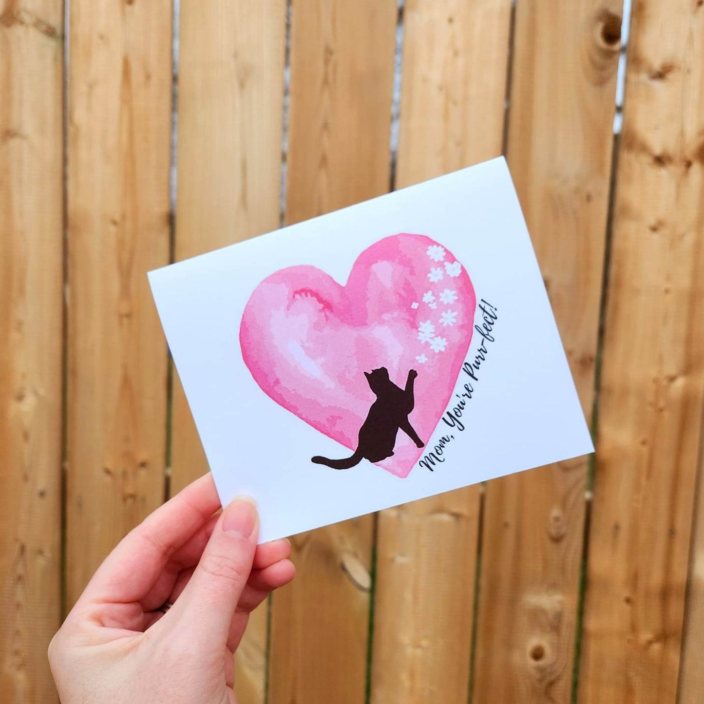 Mom you're purrfect, Cat mom card, Mother's day card, Funny cute cat pun card, Kitty greeting, Fur mom card, Card from cat, Purrfect card